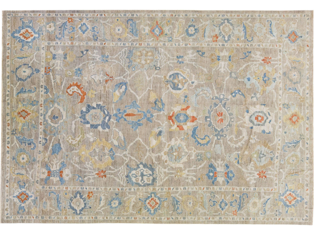 Modern Sultanabad Wool Rug 11 X 15