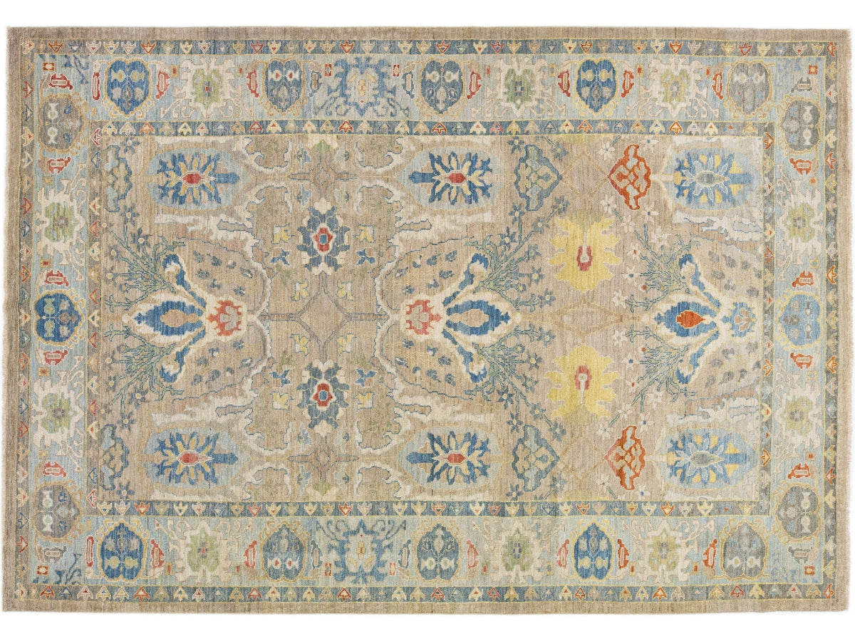 Modern Sultanabad Wool Rug 9 X 12