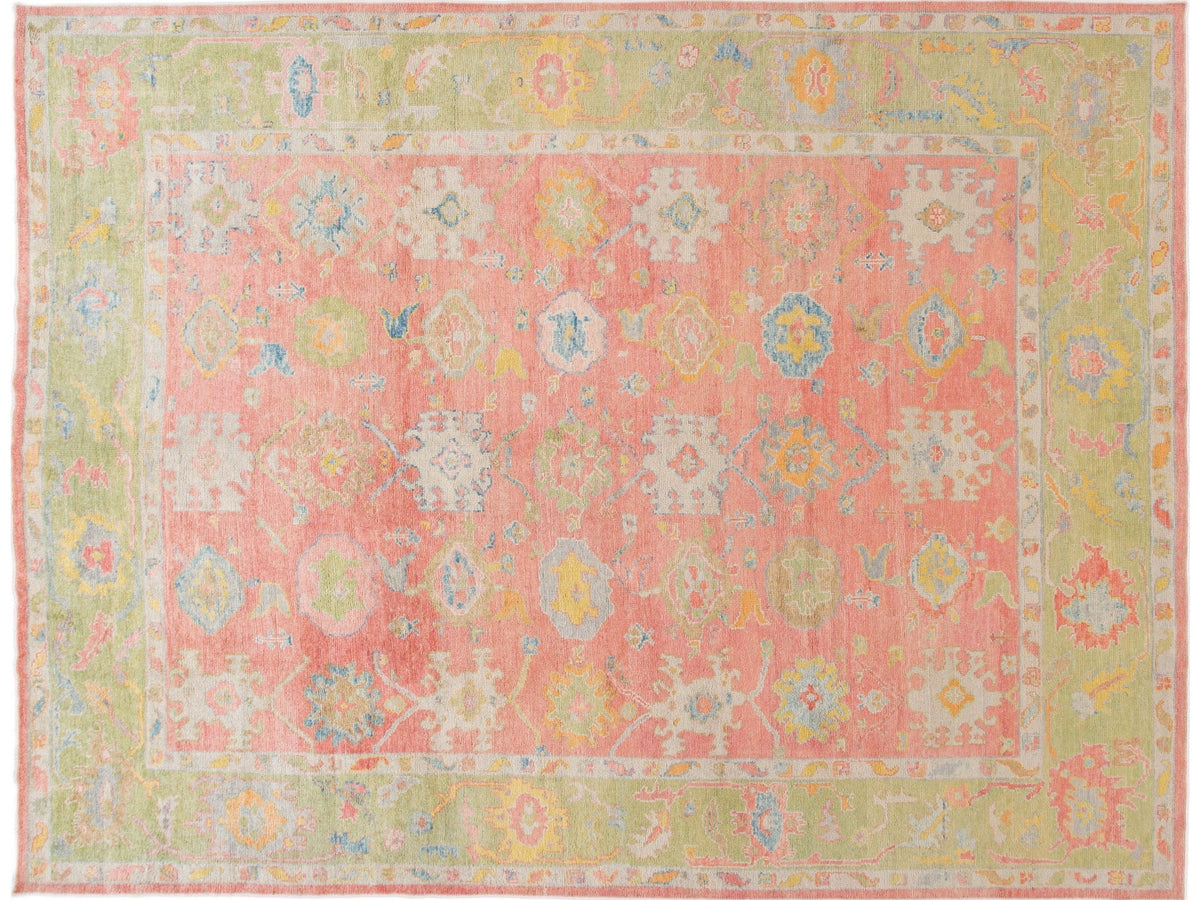 Modern Oushak Wool Rug 11 X 14