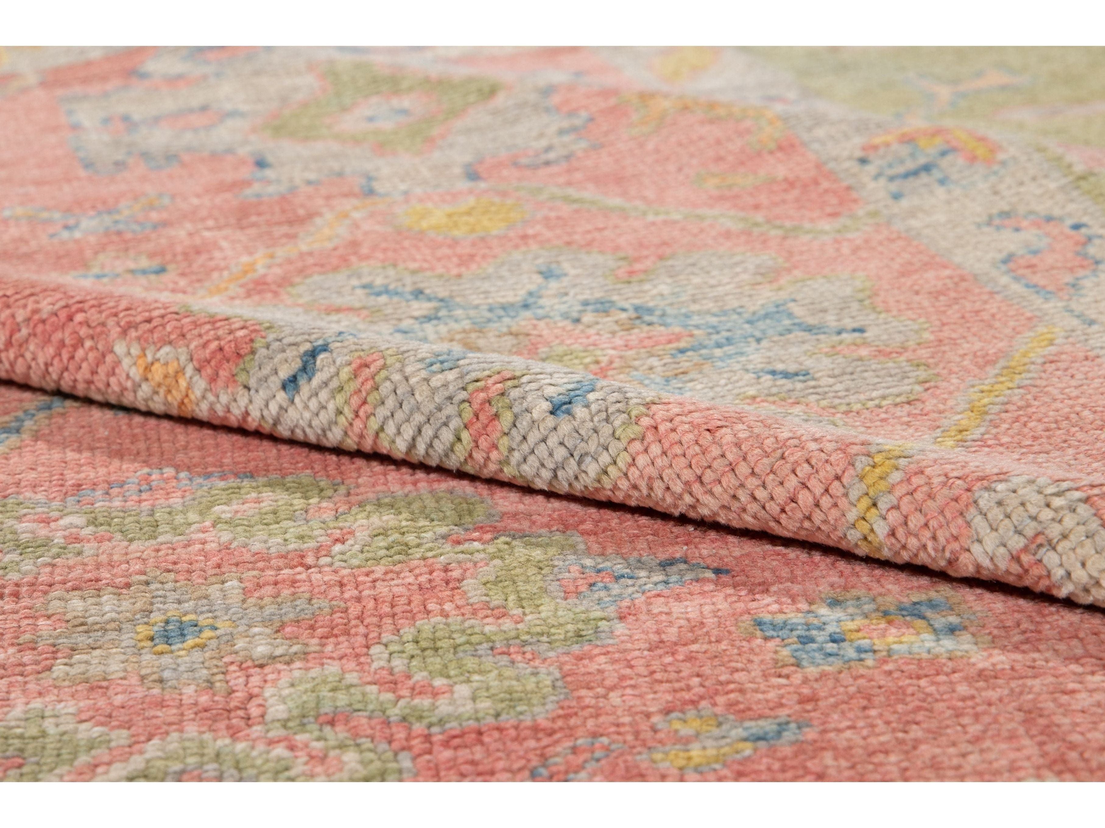 Modern Oushak Wool Runner 11 X 14