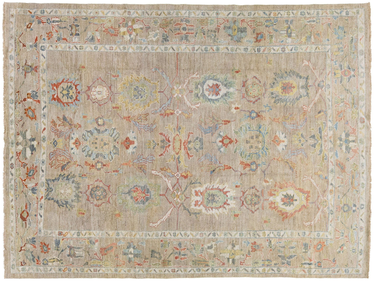 Modern Sultanabad Wool Rug 9 X 11