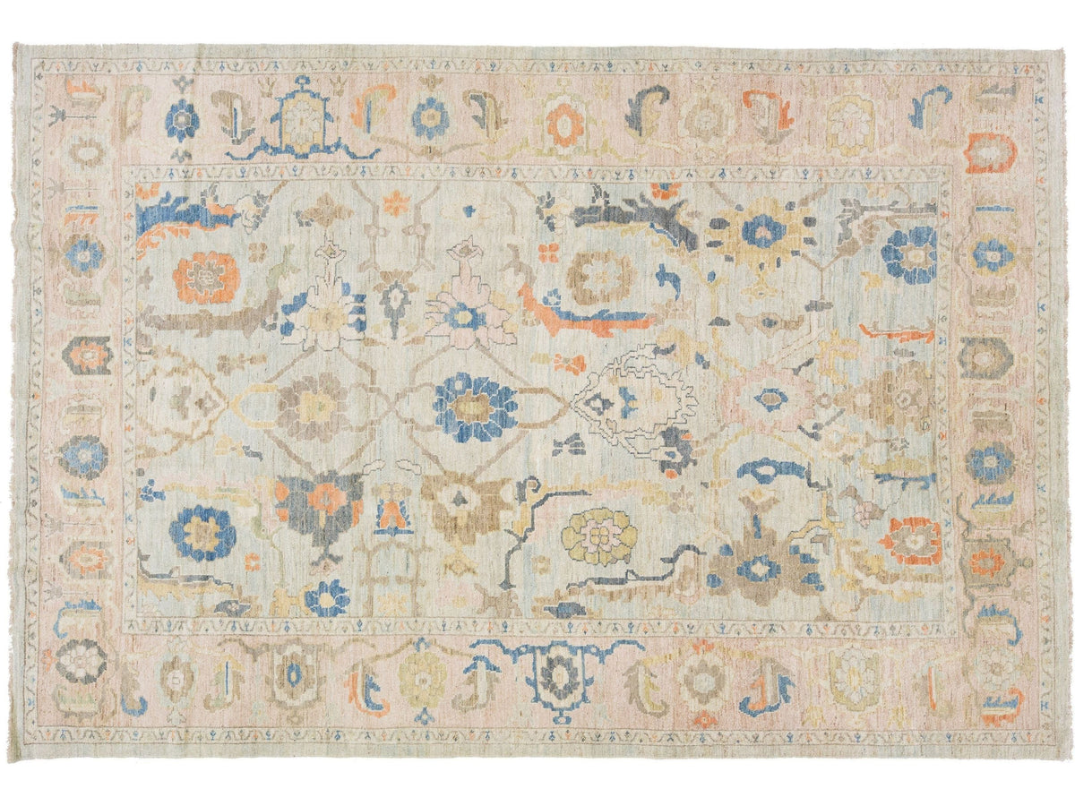 Modern Sultanabad Wool Rug 9 X 12