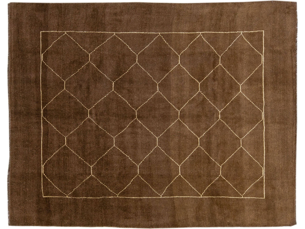 Vintage Moroccan Wool Rug 7 X 9