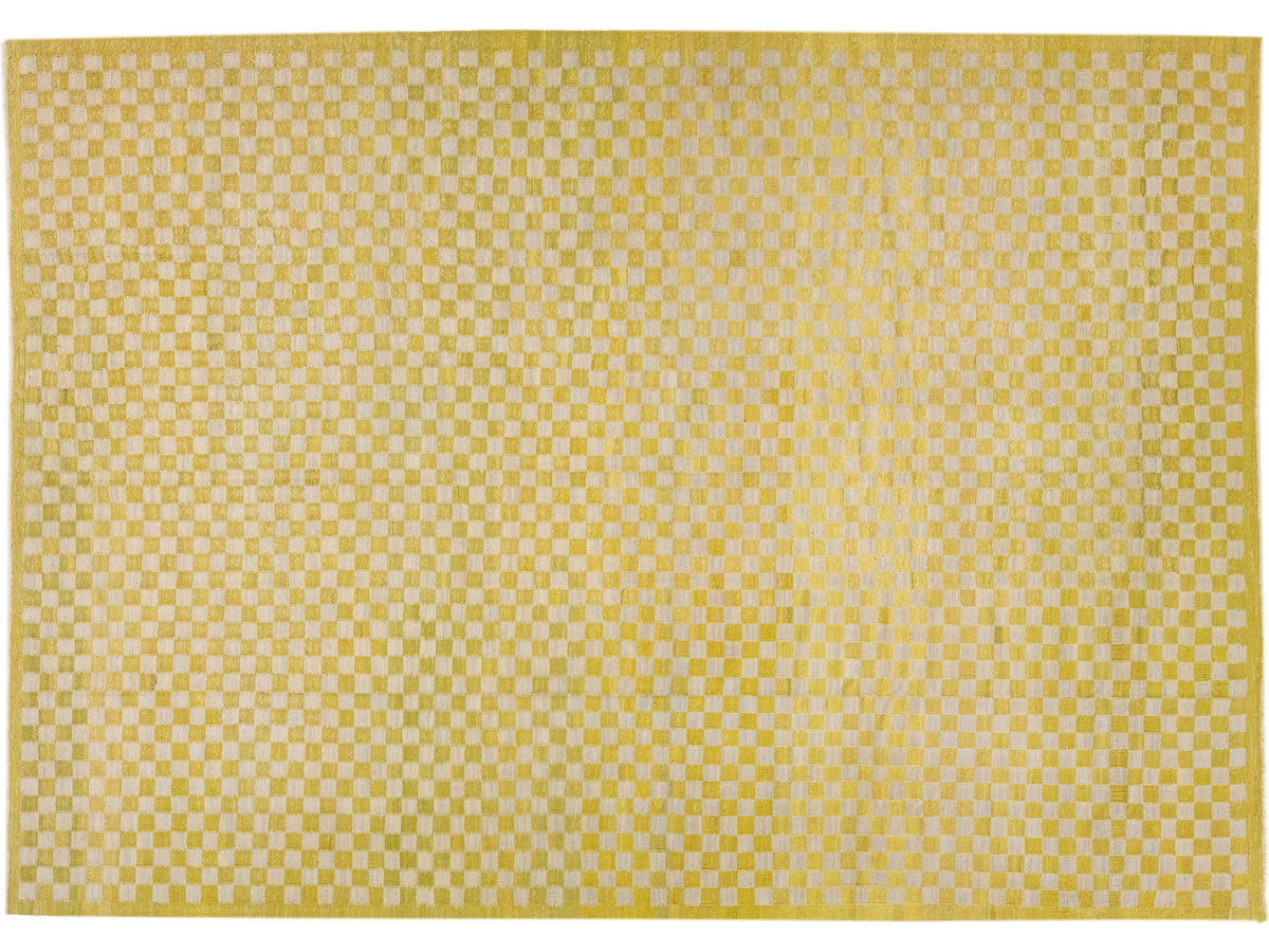 Modern Kilim Wool Rug 11 X 15