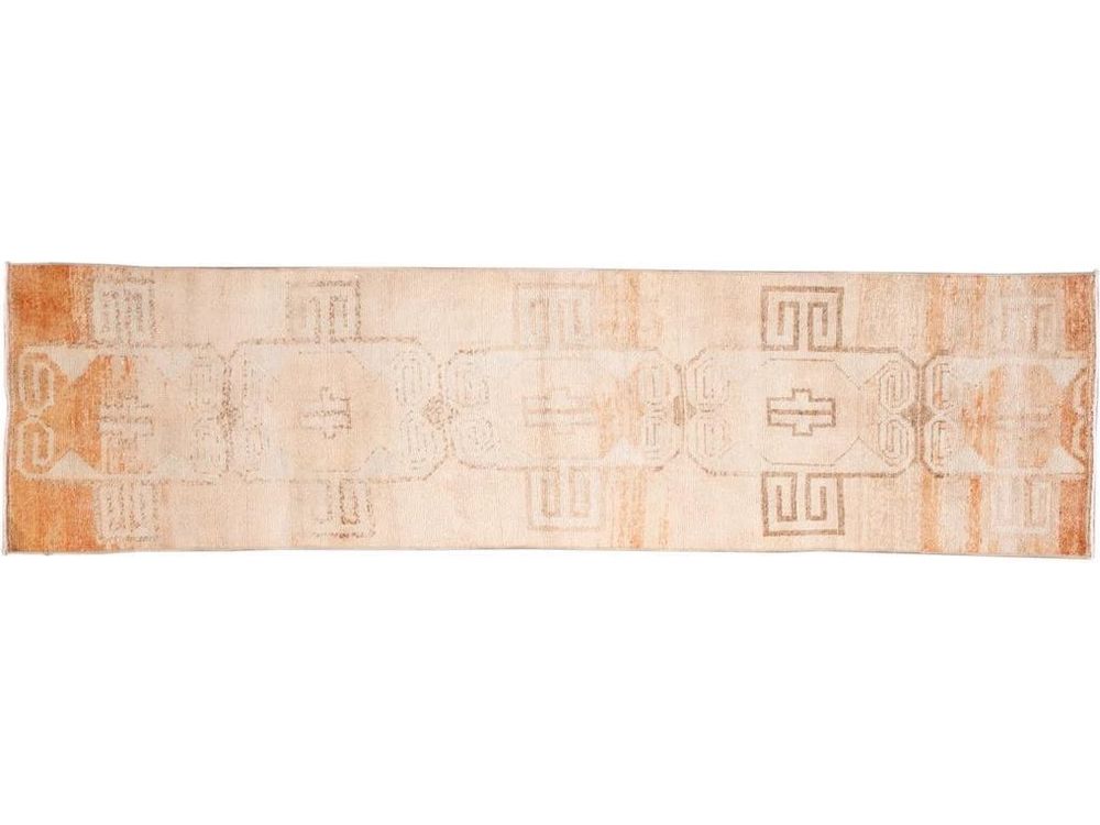 Mid-20th Century Vintage Wool Runner,3 X 10