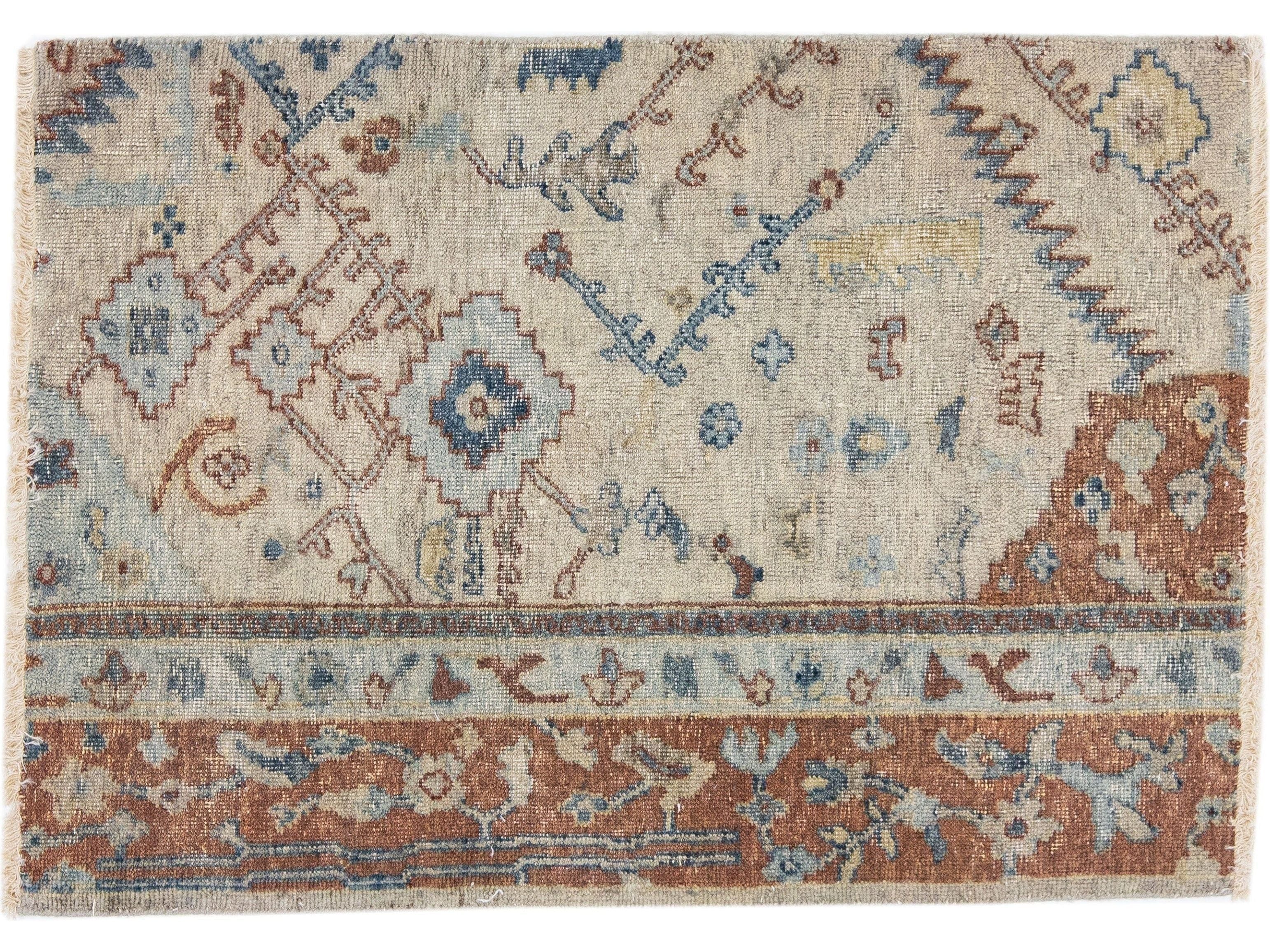 Modern Mahal Style Custom Wool Rug