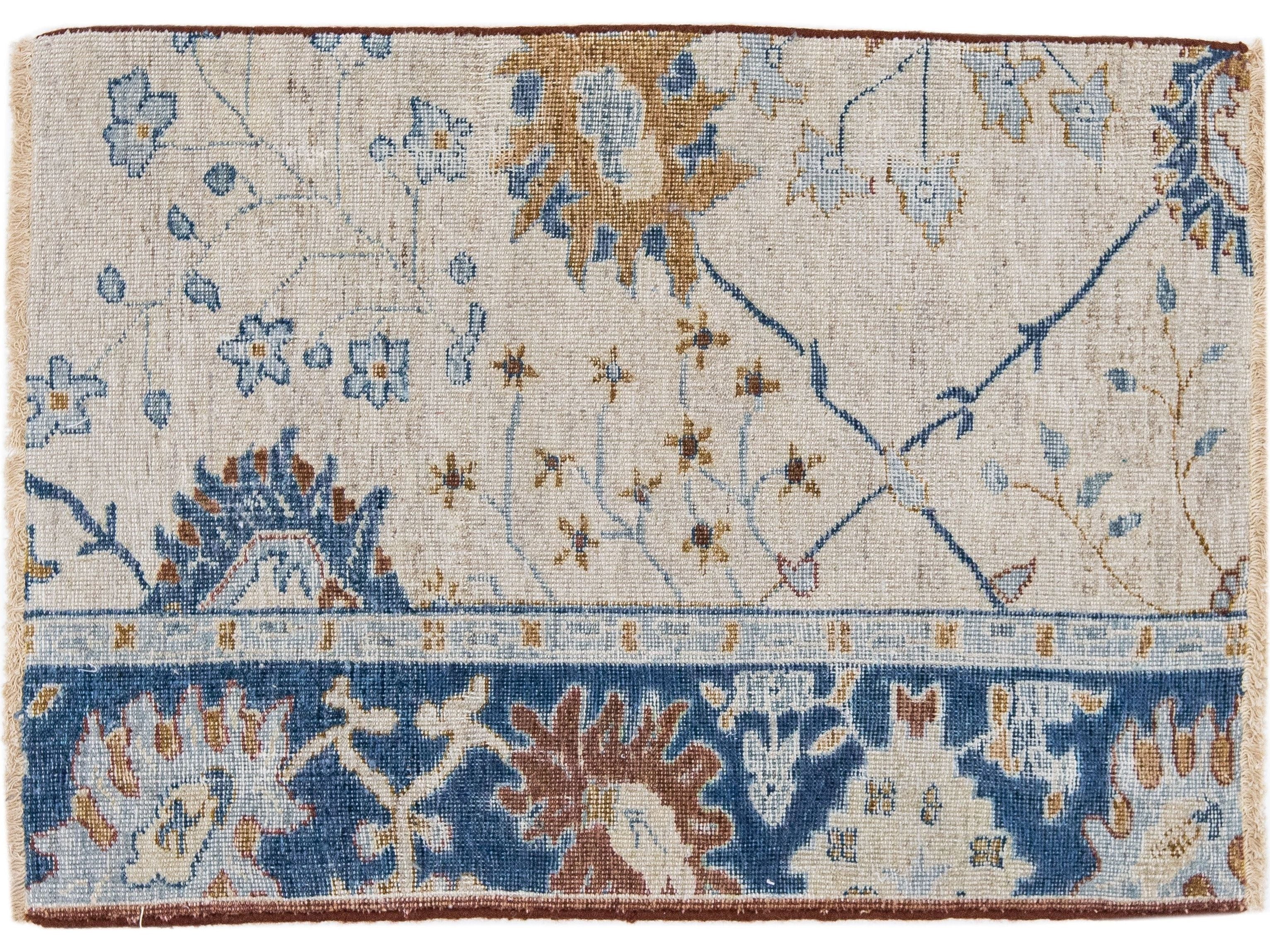 Modern Mahal Style Custom Wool Rug