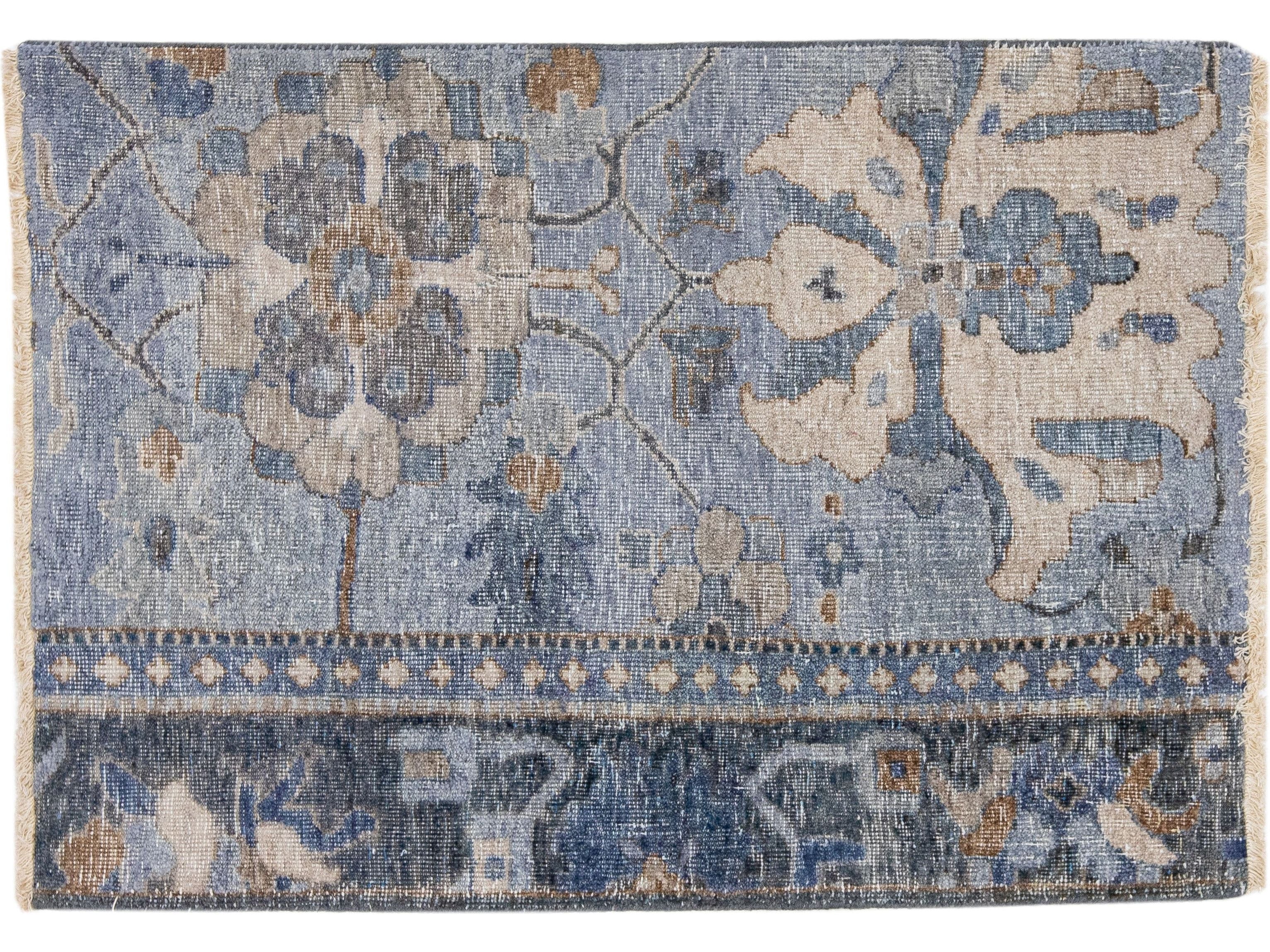 Modern Mahal Style Custom Wool Rug