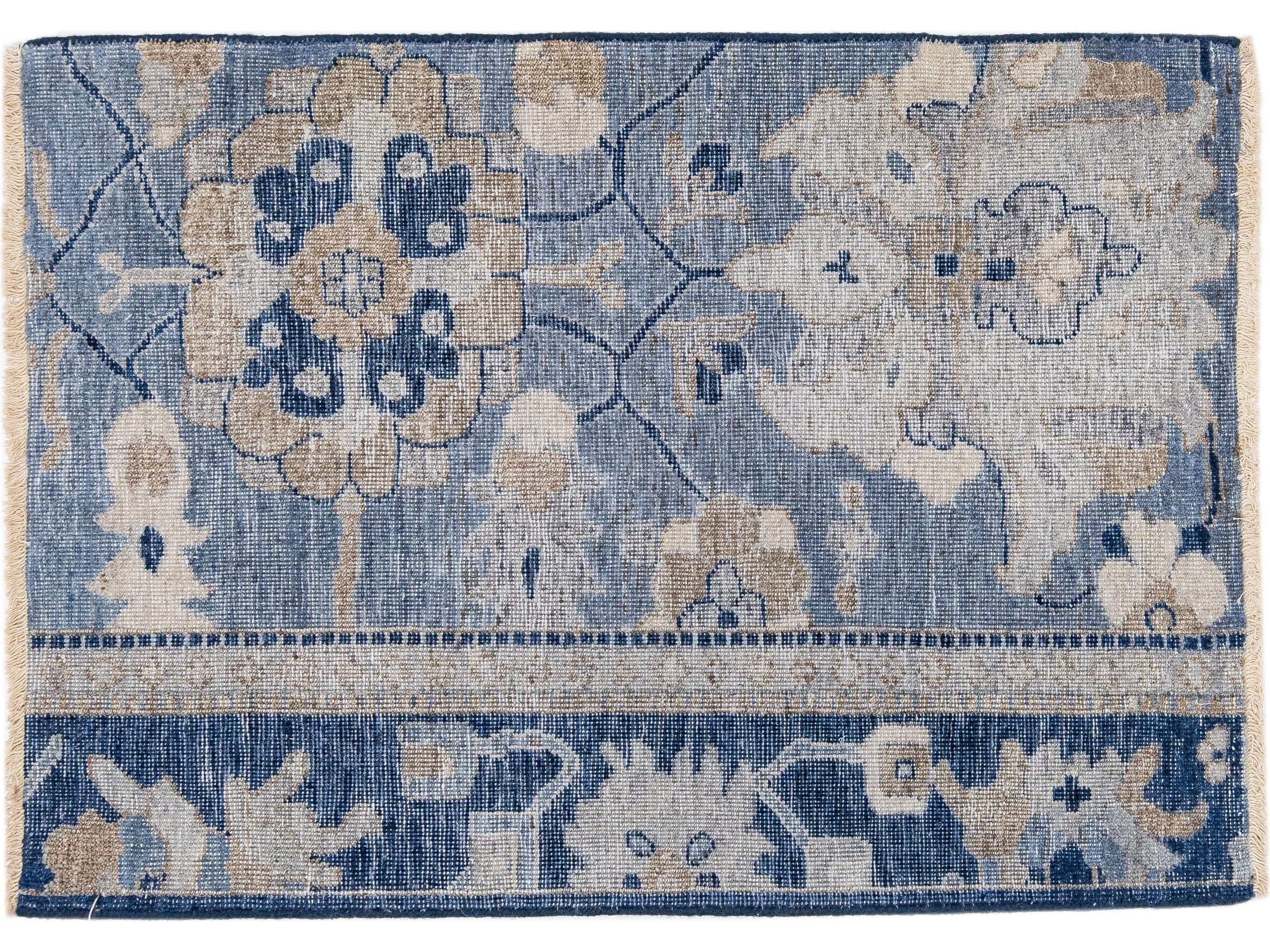 Modern Mahal Style Custom Wool Rug