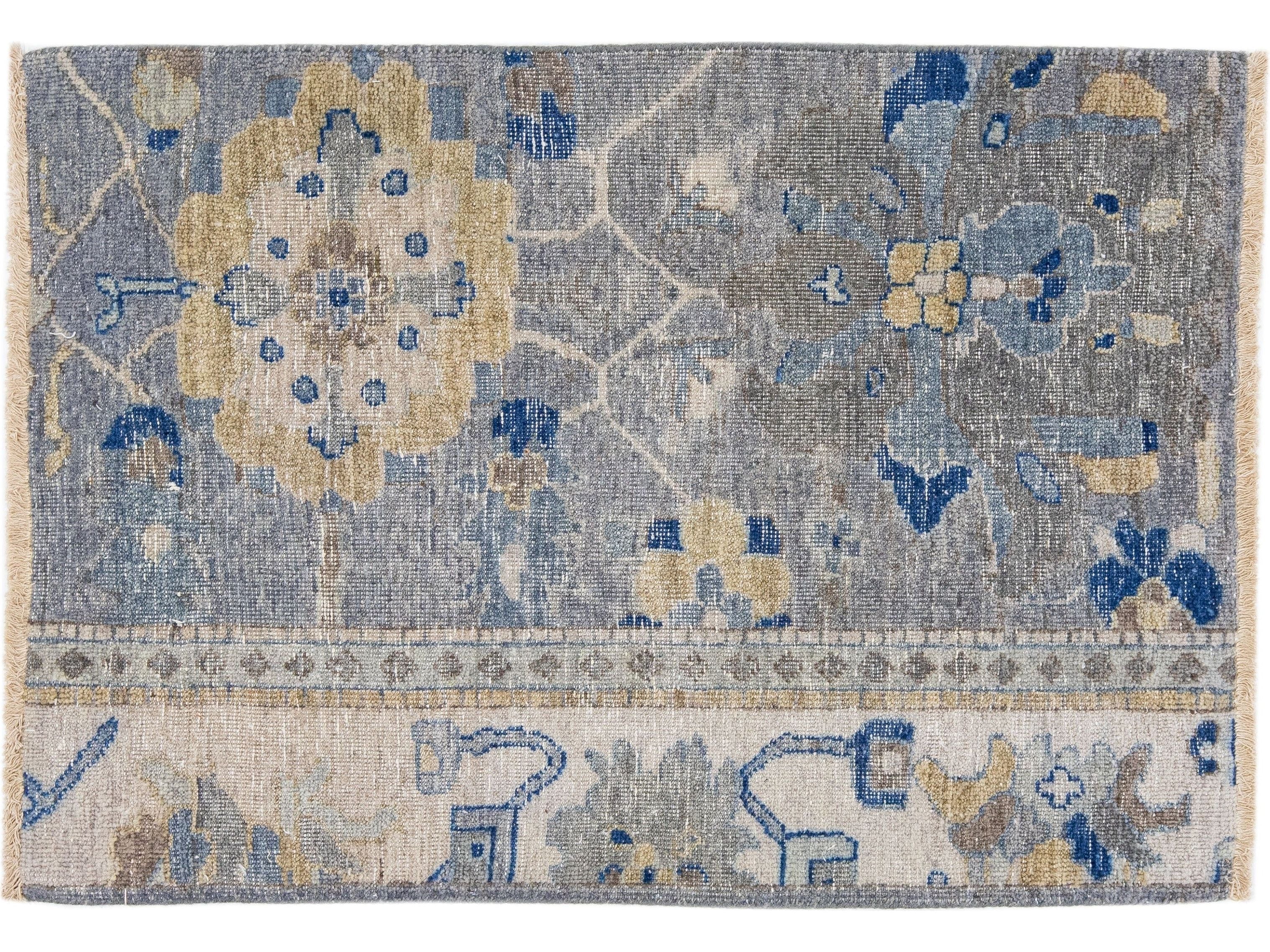 Modern Mahal Style Custom Wool Rug