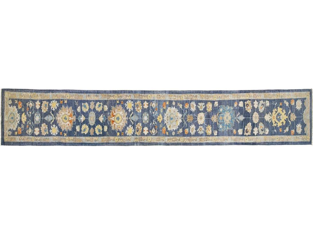 Modern Sultanabad Wool Runner 3 X 19