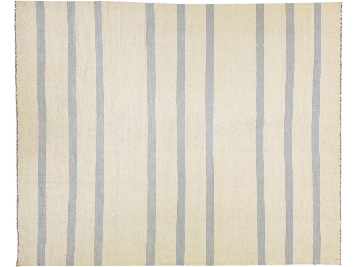 Modern Kilim Wool Rug 12 X 15