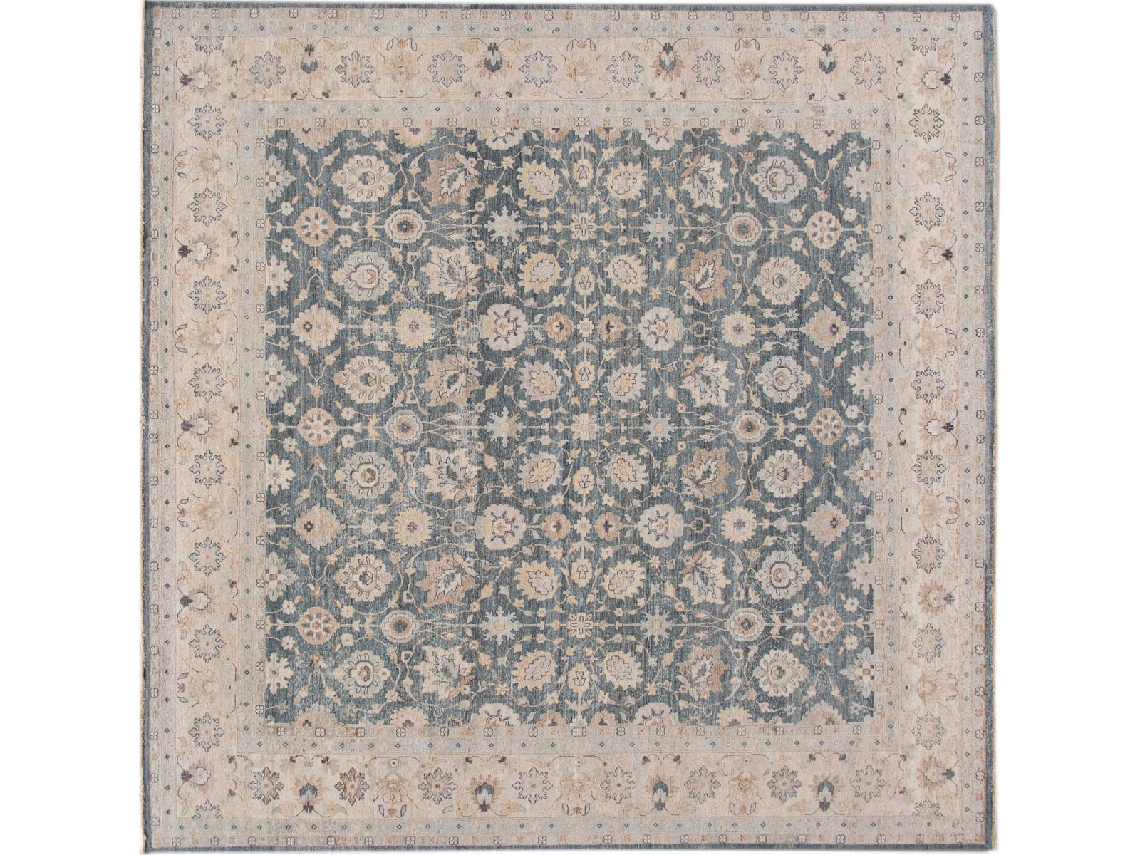 modern square Indian Wool Rug 12 X 12