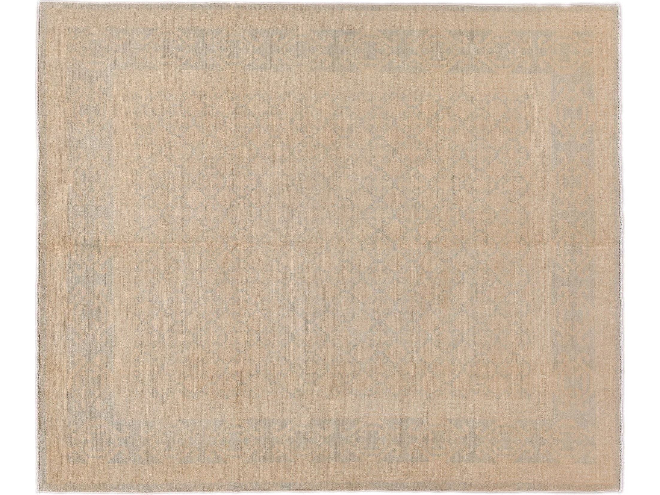 Modern Khotan Style Wool Rug 8 X 10