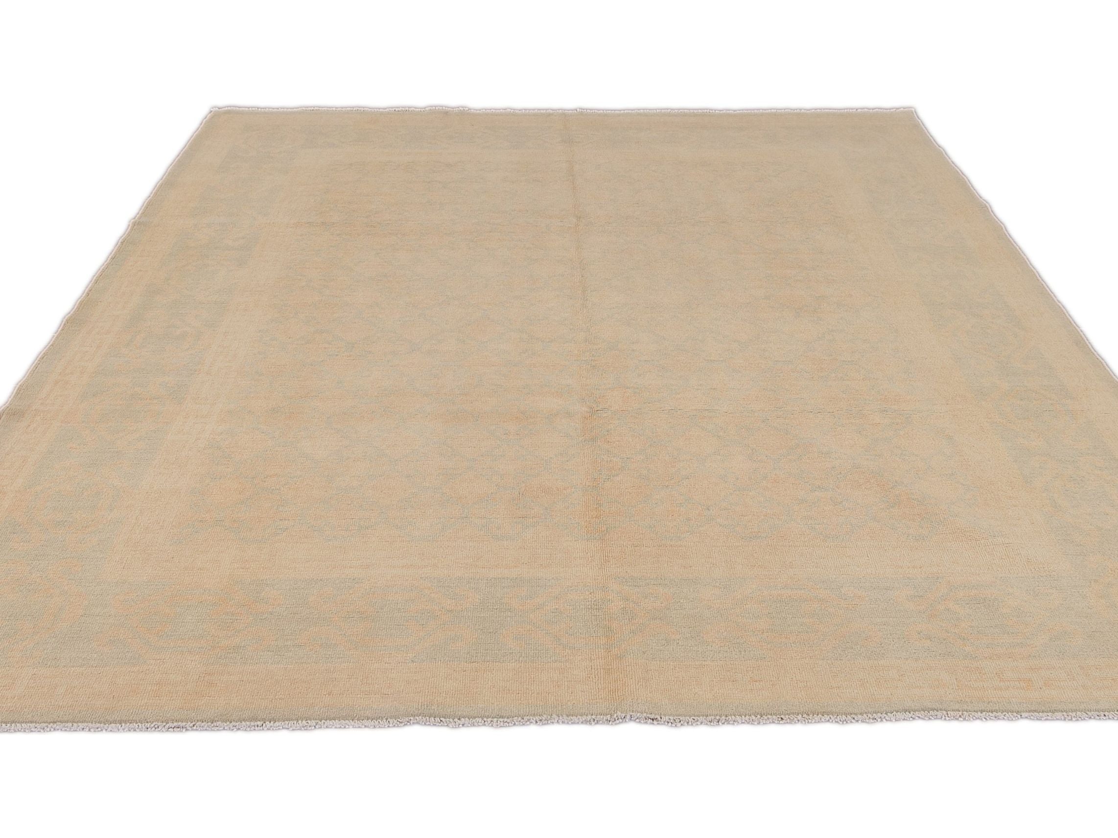 Modern Khotan Style Wool Rug 8 X 10