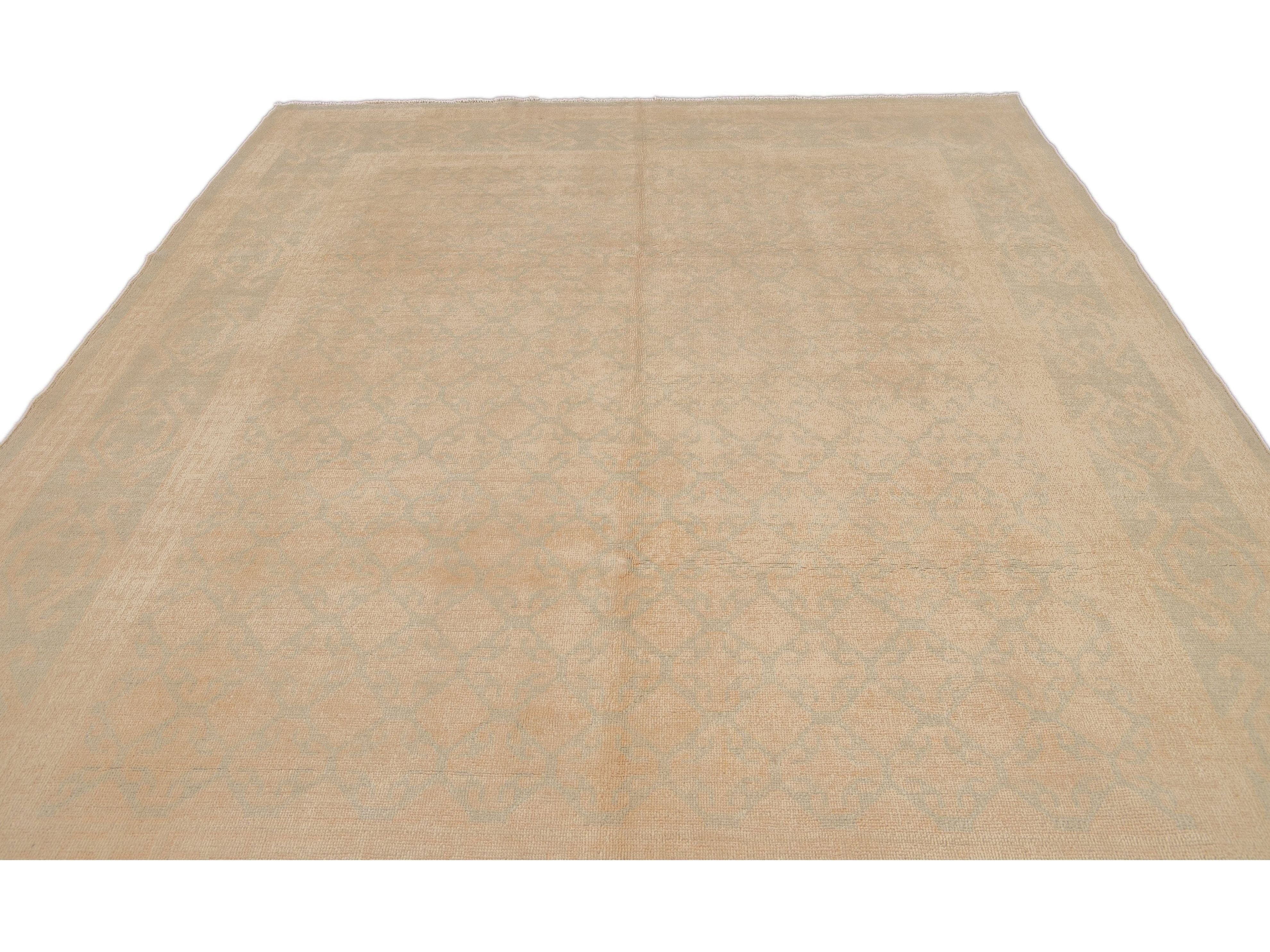 Modern Khotan Style Wool Rug 8 X 10