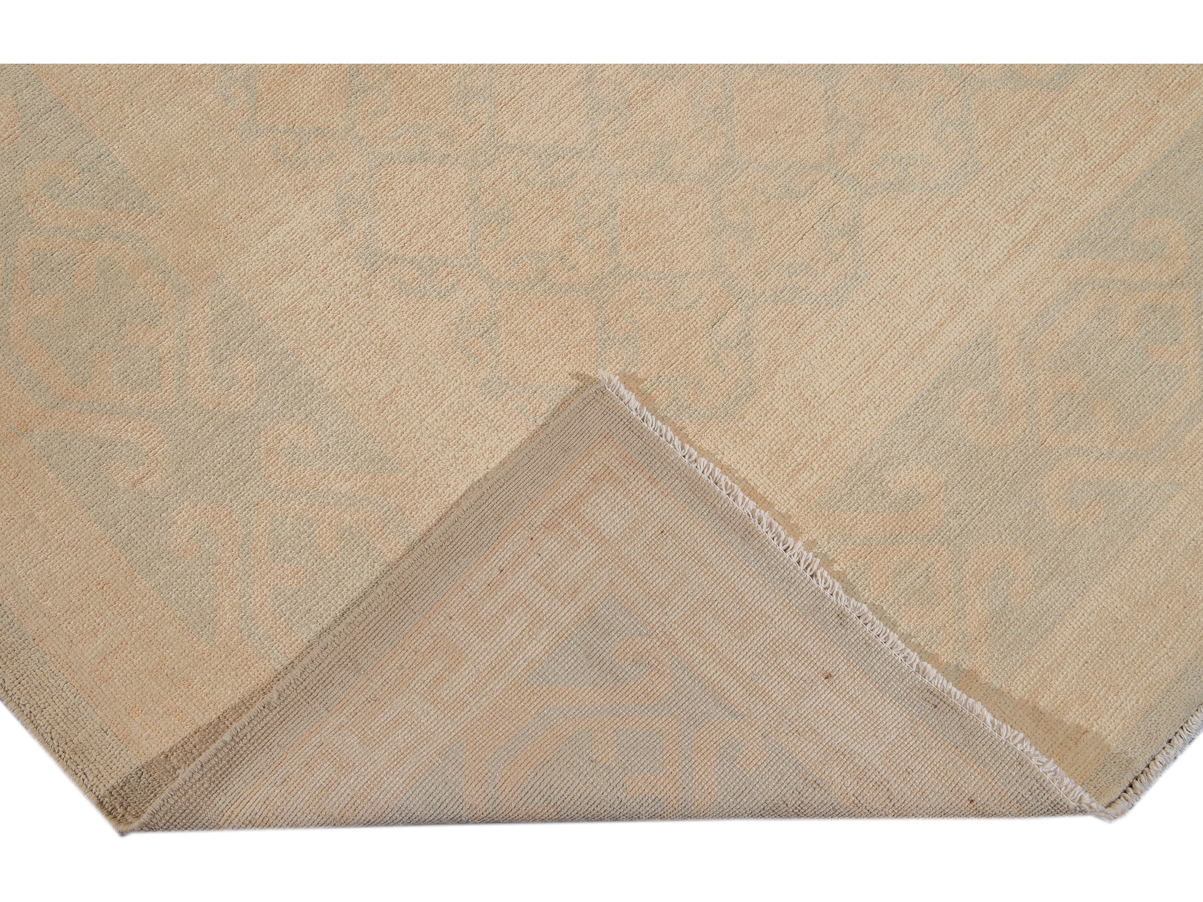 Modern Khotan Style Wool Rug 8 X 10