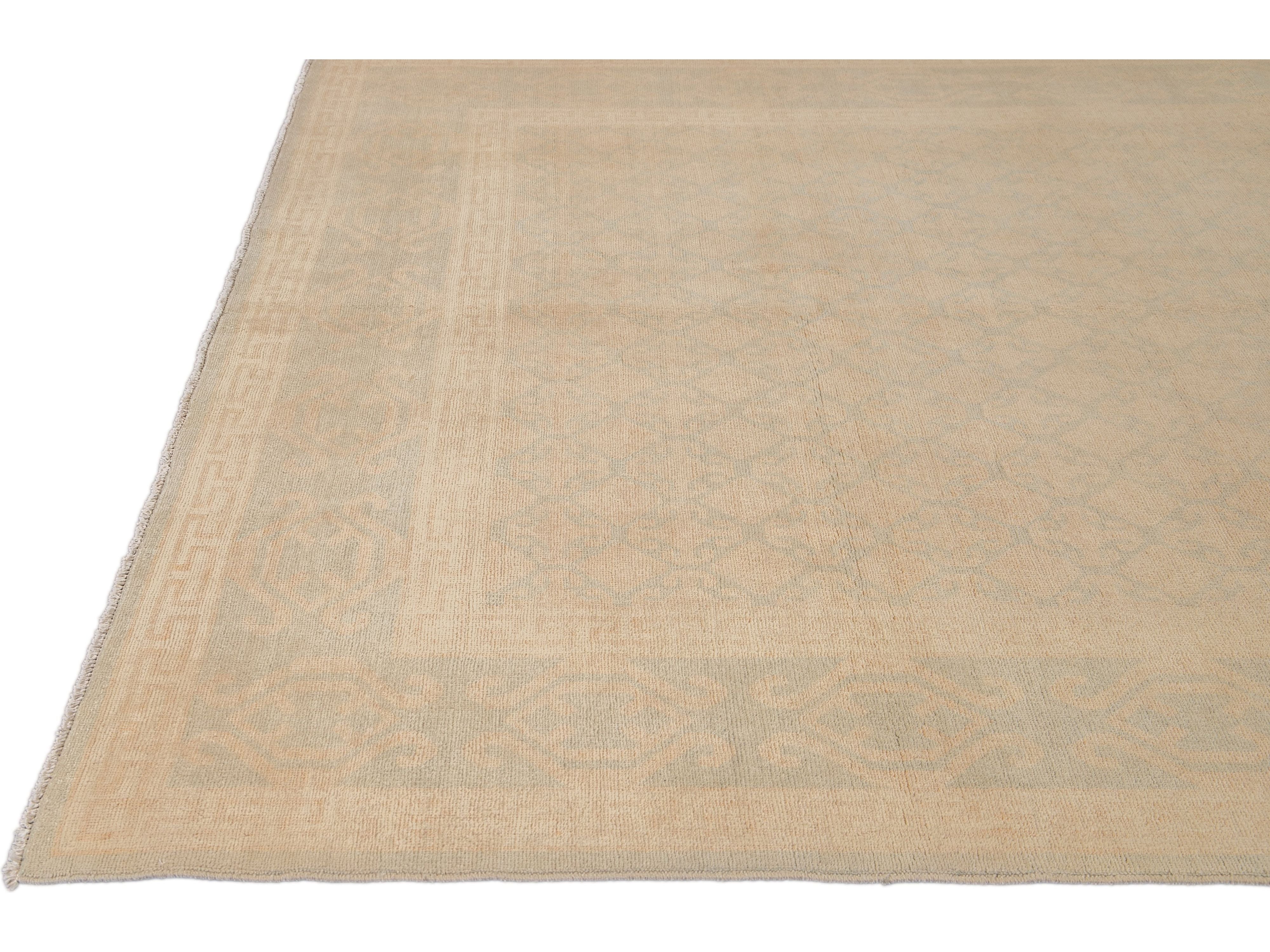 Modern Khotan Style Wool Rug 8 X 10