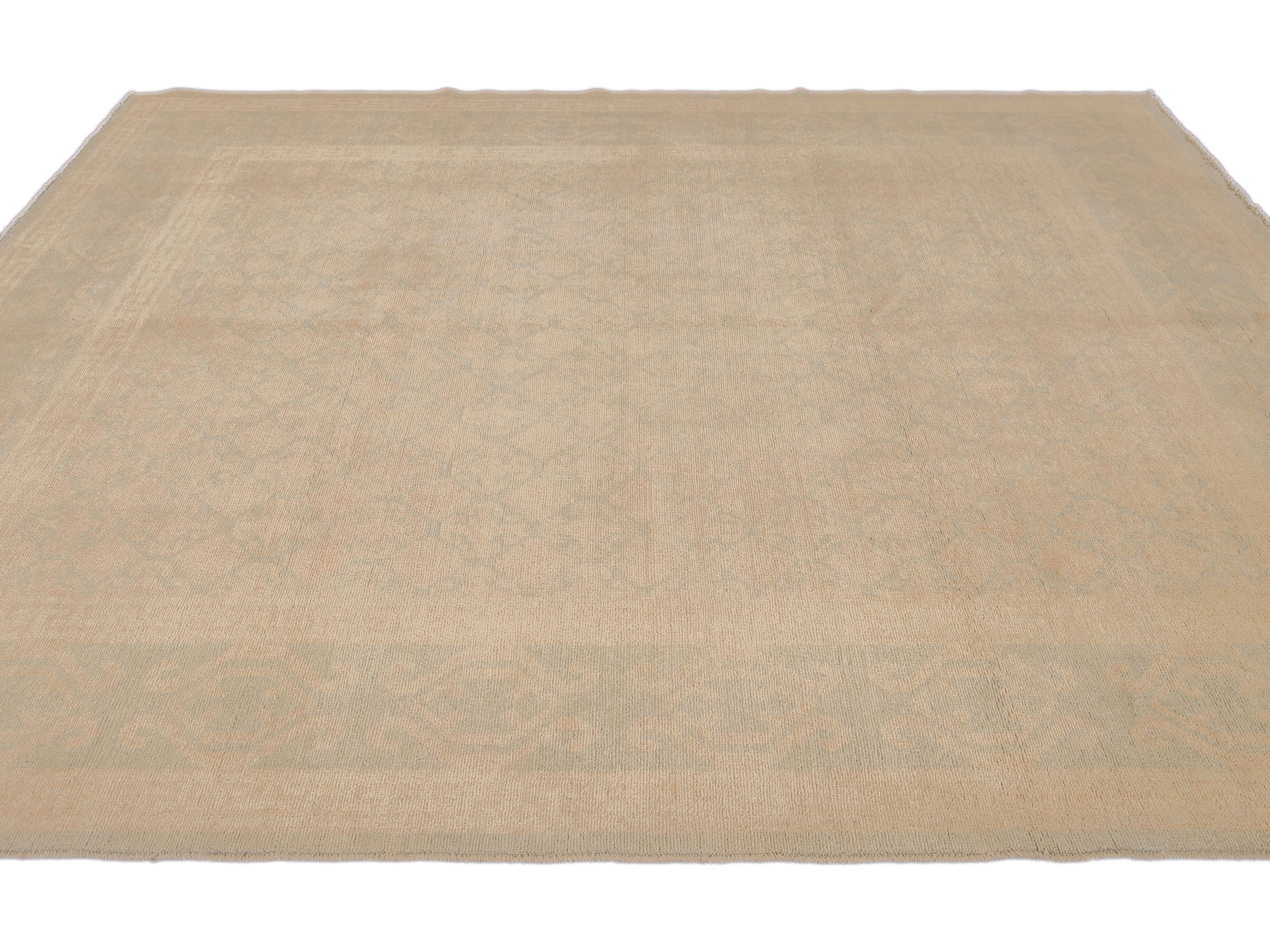 Modern Khotan Style Wool Rug 8 X 10