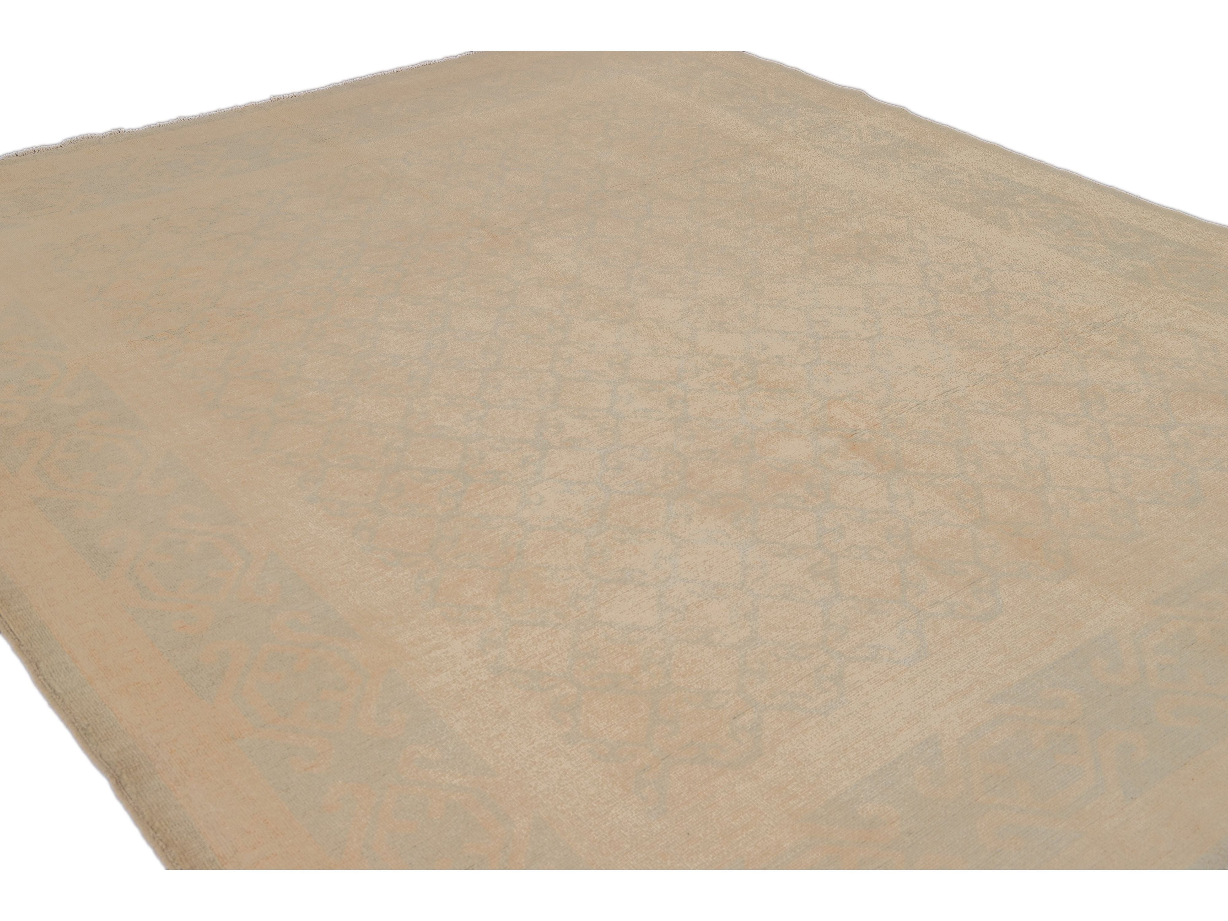 Modern Khotan Style Wool Rug 8 X 10