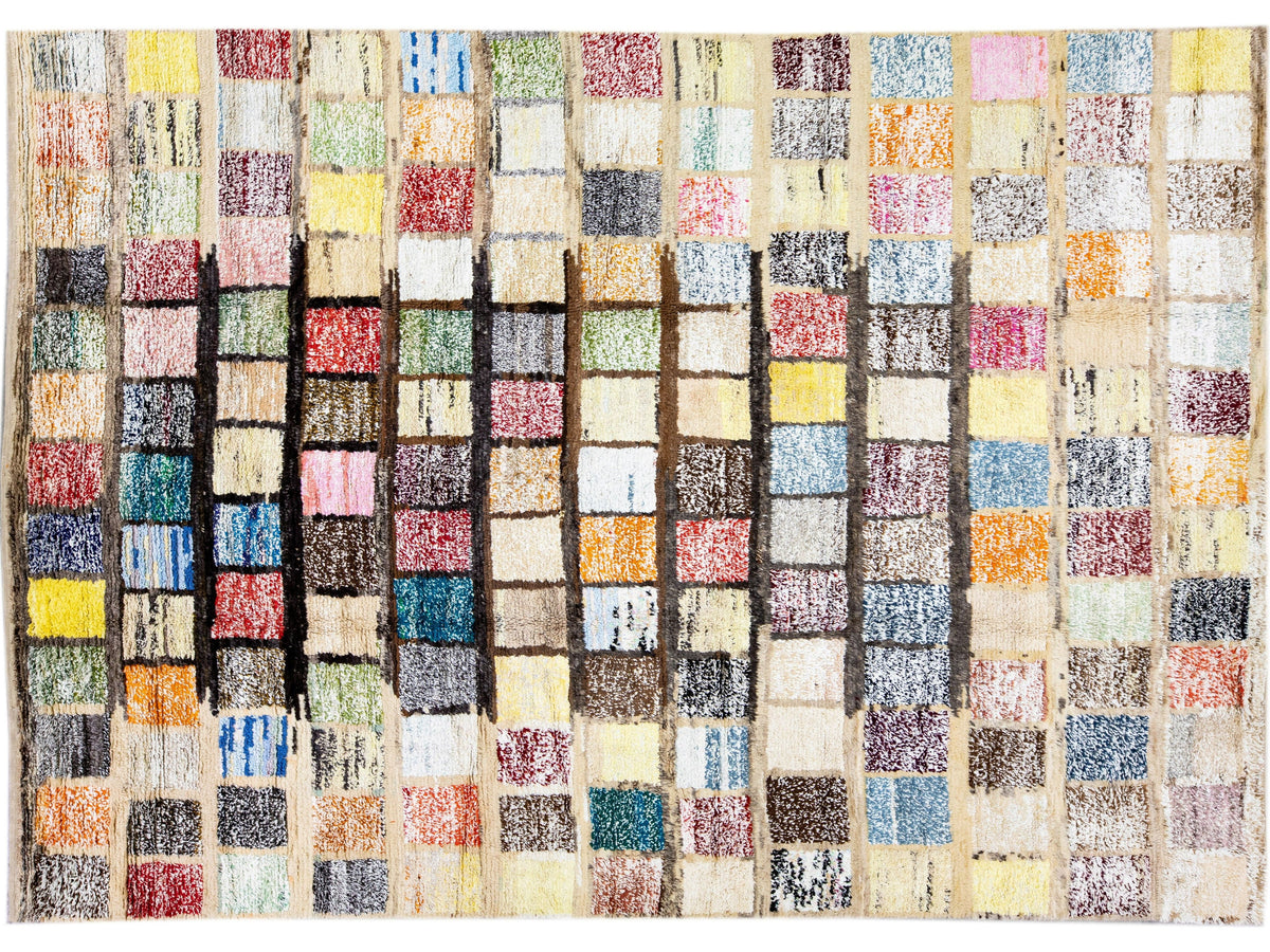 Modern Turkish Tulu Wool Rug 10 X 14