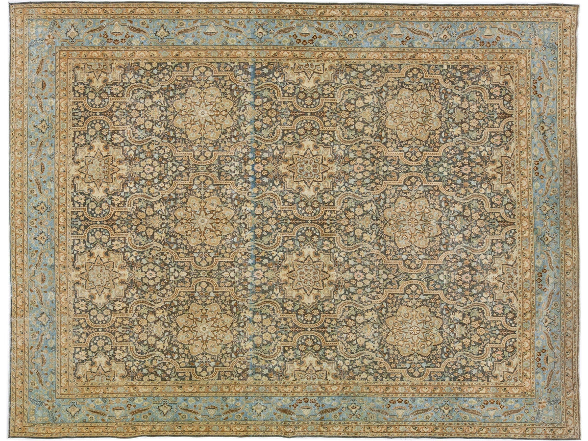 Vintage Tabriz Wool Rug 10 X 13