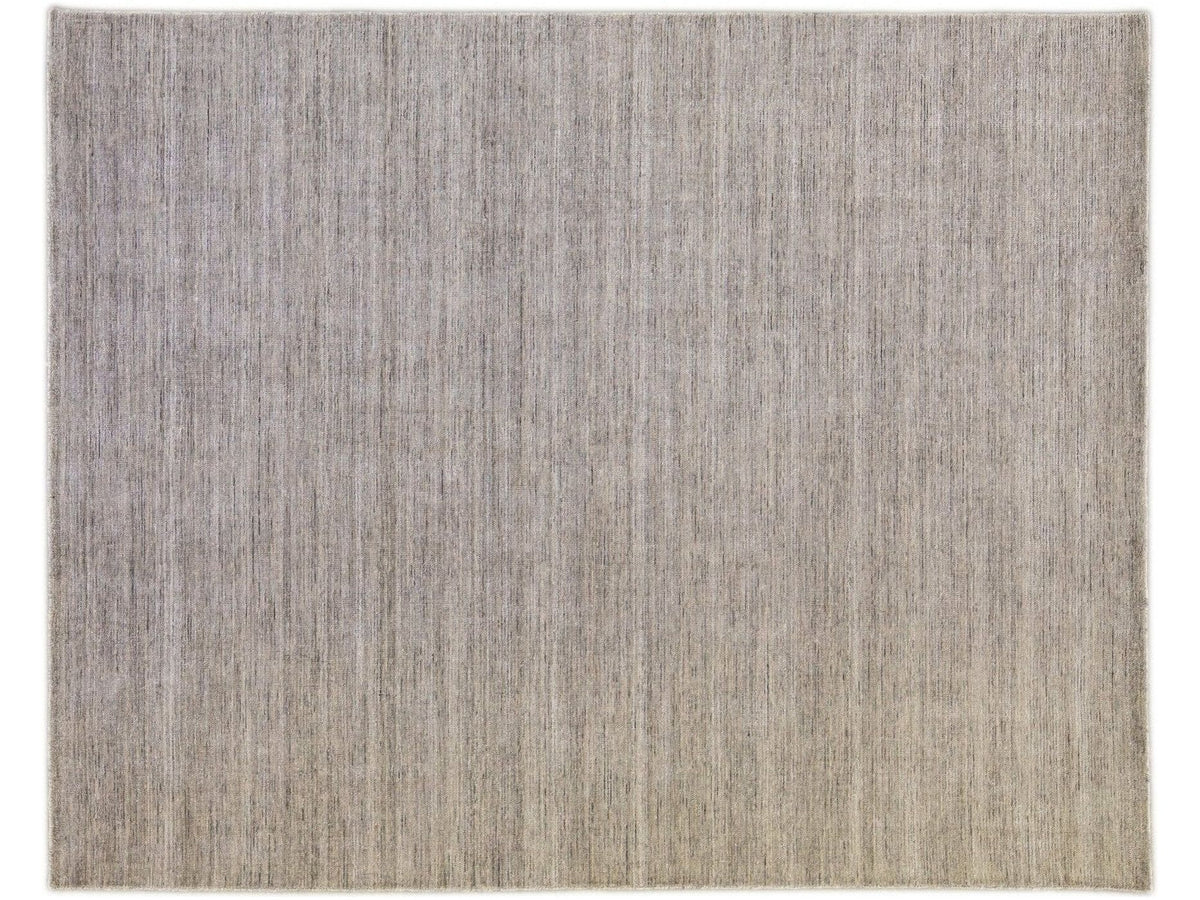 Modern Bamboo & Silk Groove Rug 8 X 10