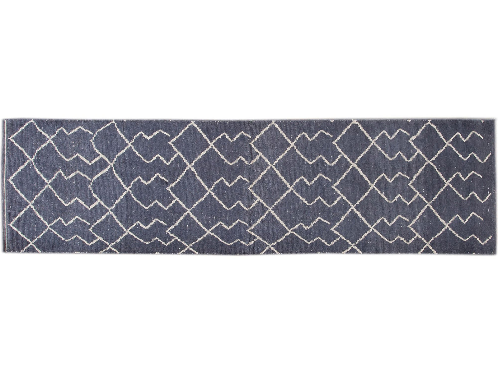 Modern Moroccan Wool Runner 3 X 11