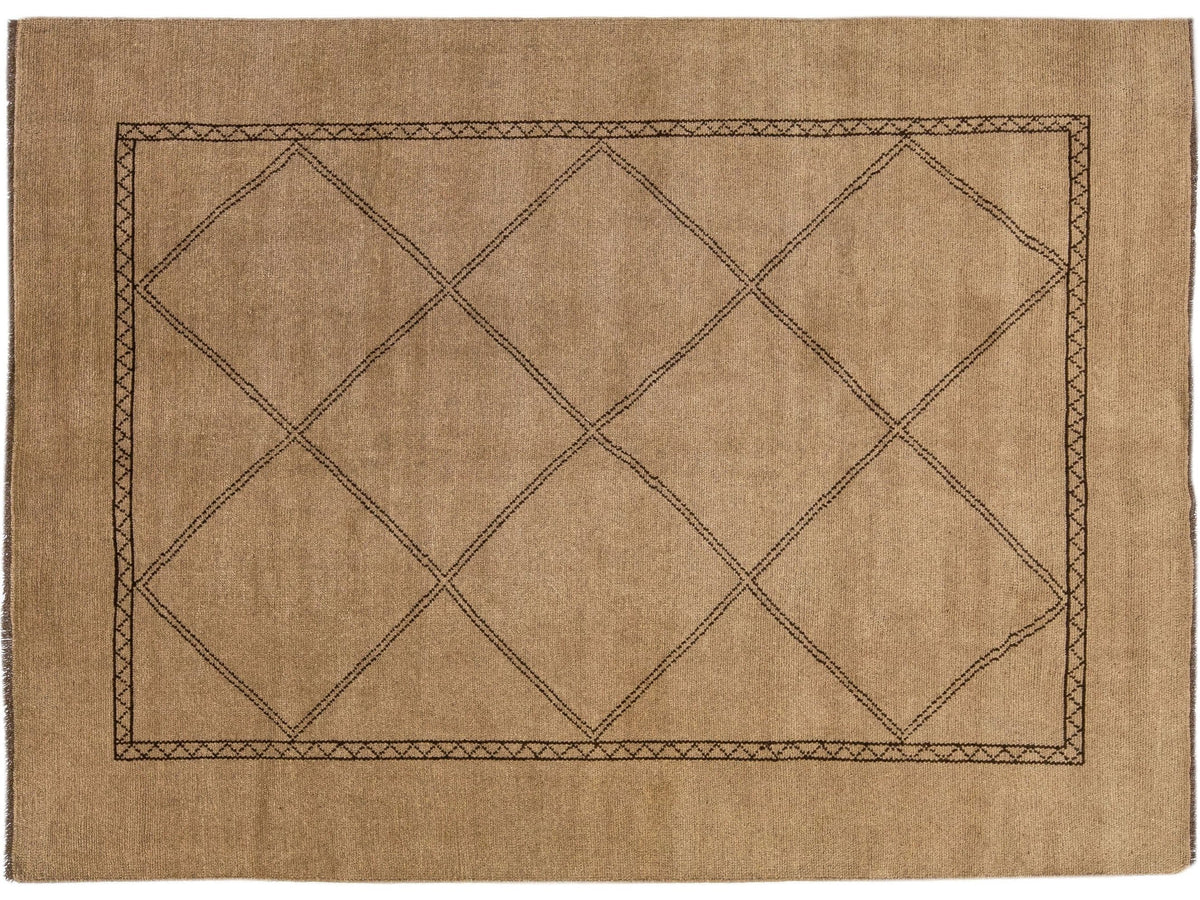 Vintage Moroccan Wool Rug 7 X 9