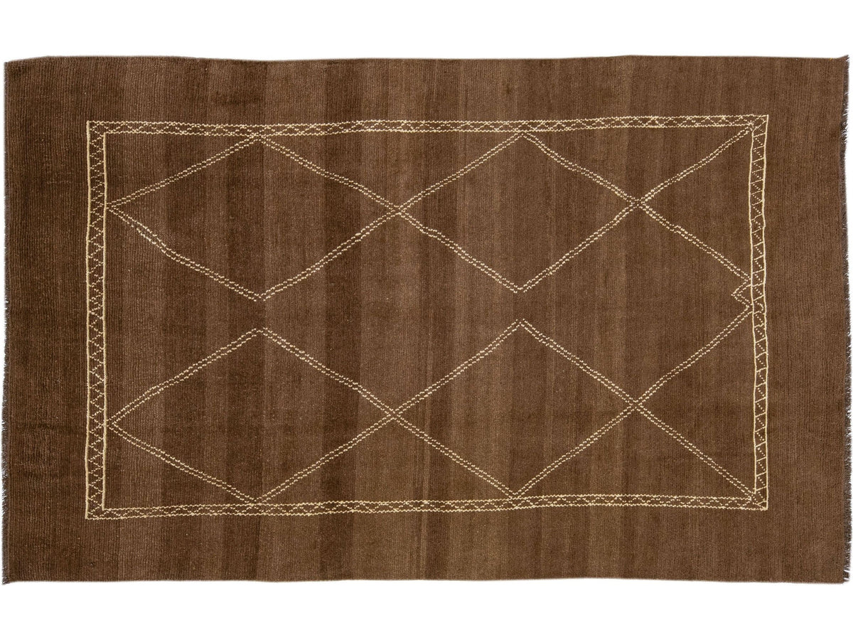 Vintage Moroccan Wool Rug 6 X 10