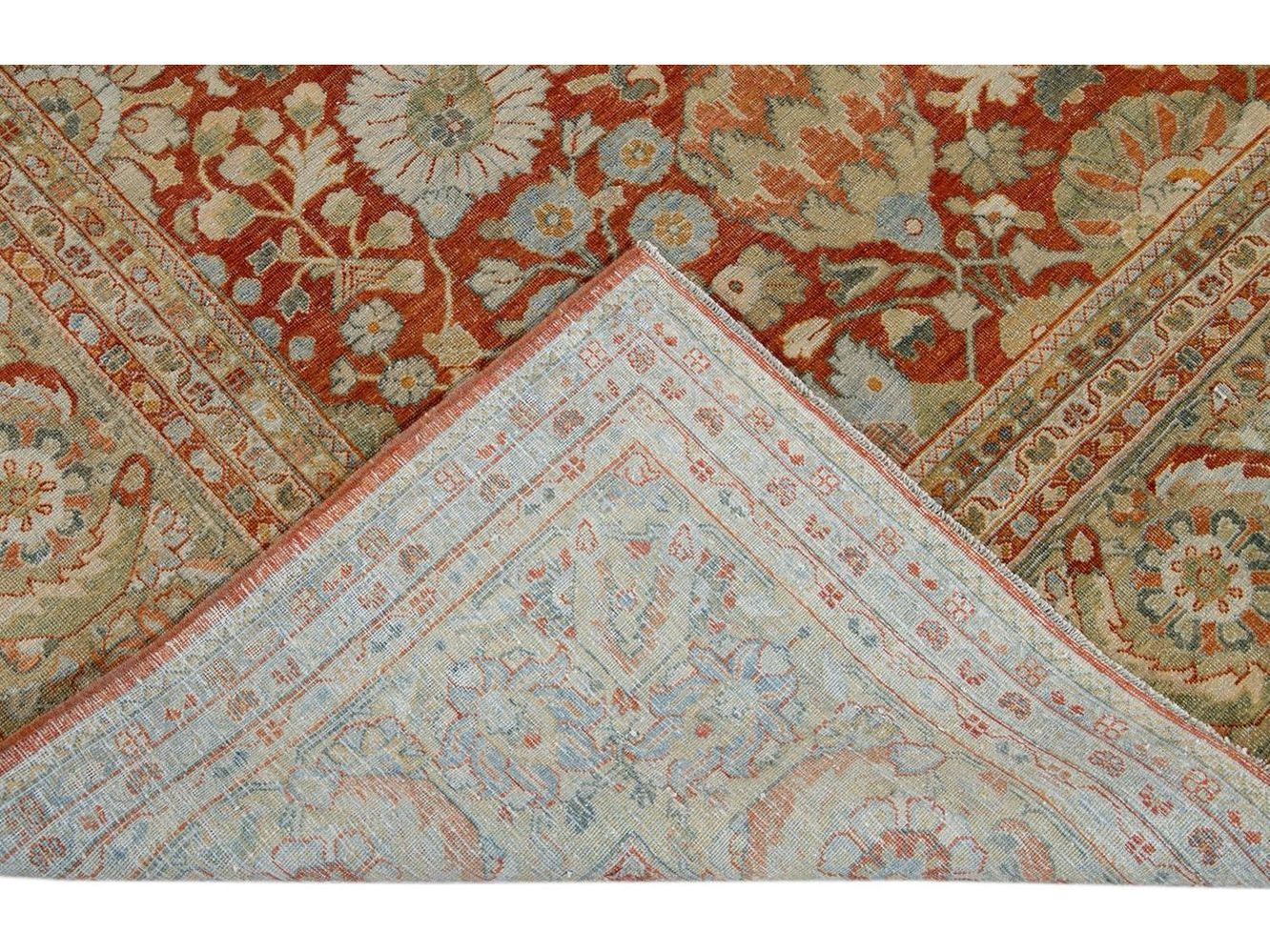 Vintage Tabriz Wool Rug 10 X 13