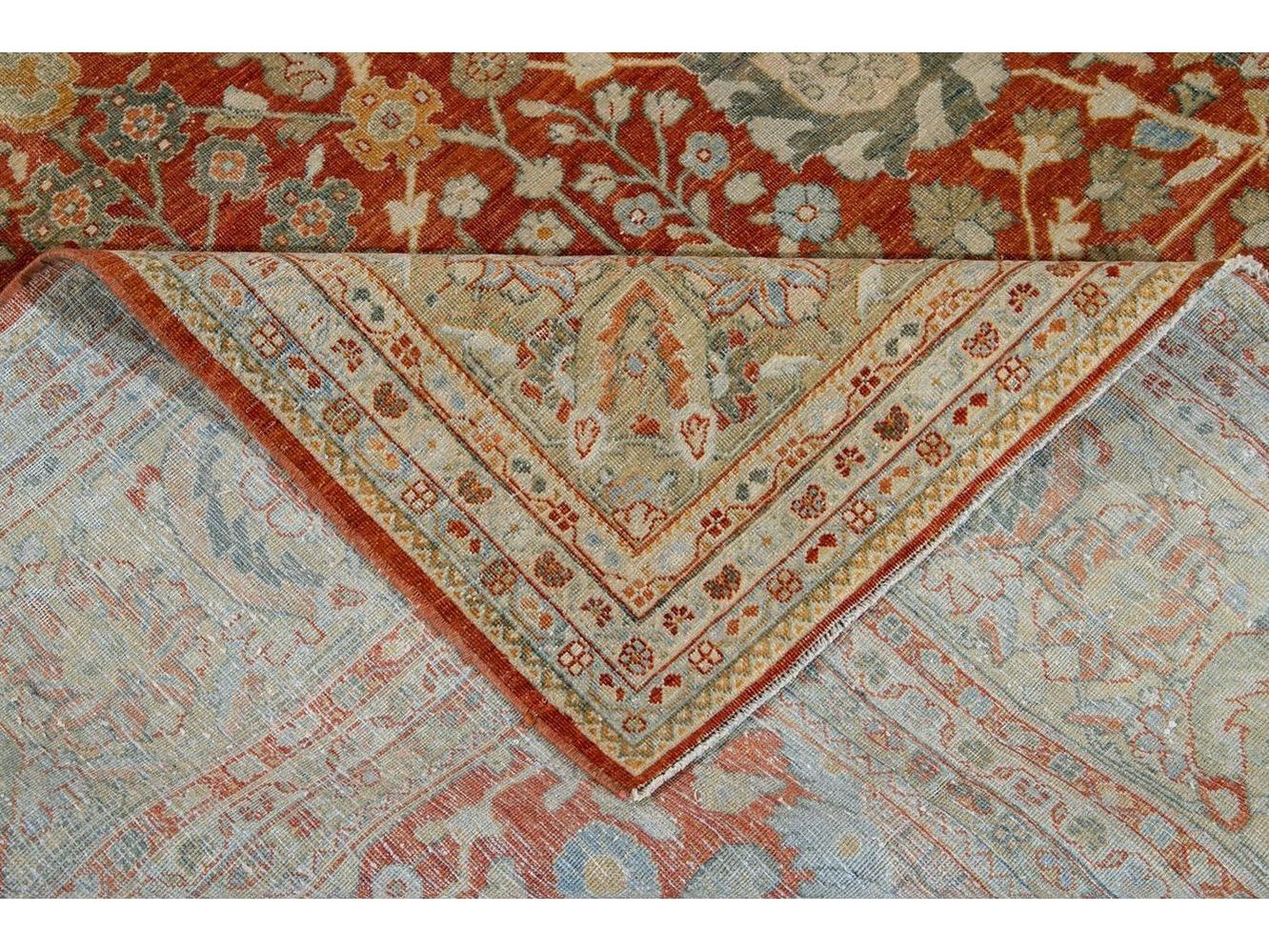 Vintage Tabriz Wool Rug 10 X 13