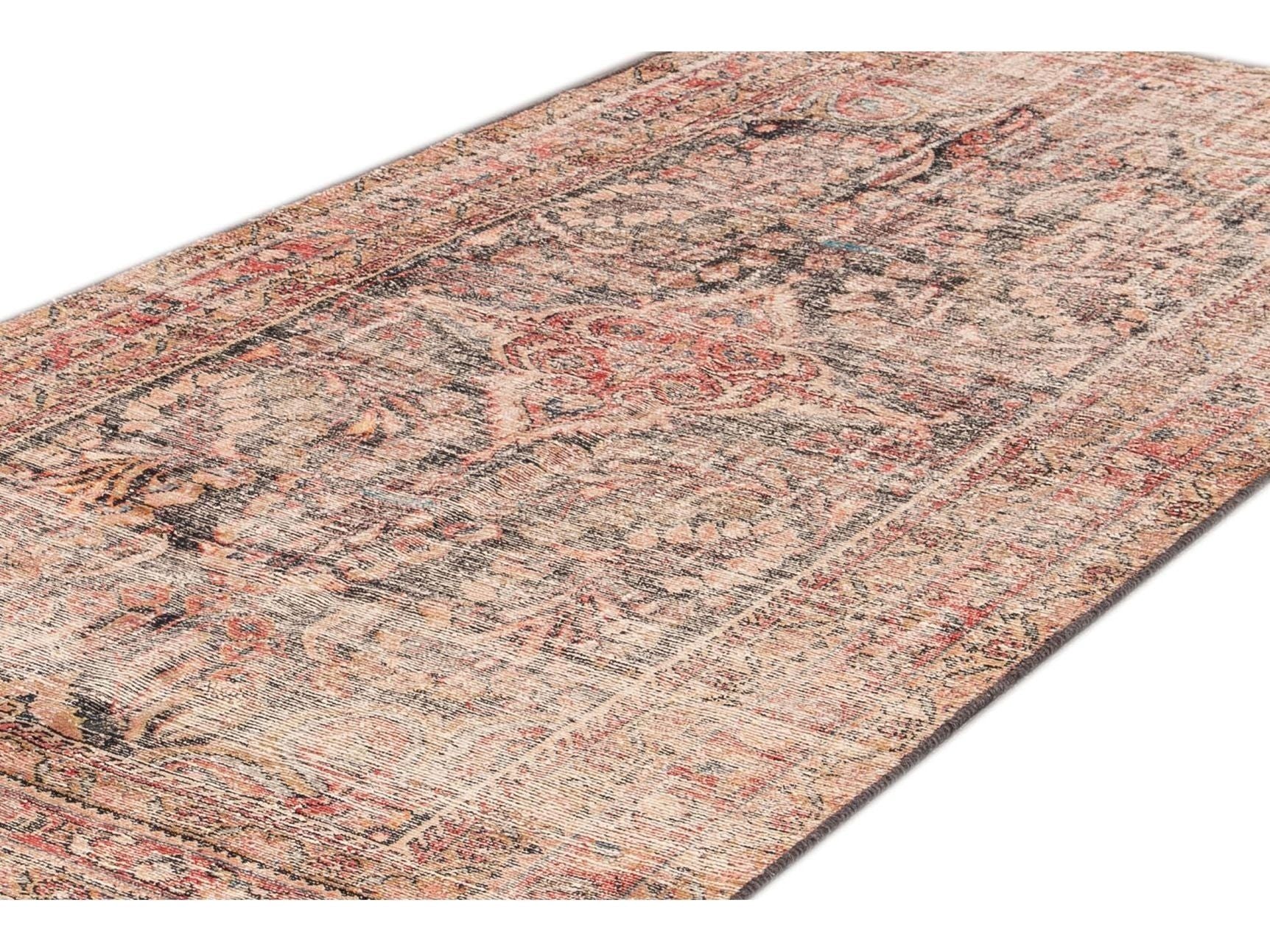 Vintage Distressed Handmade Multicolor Wool Runner