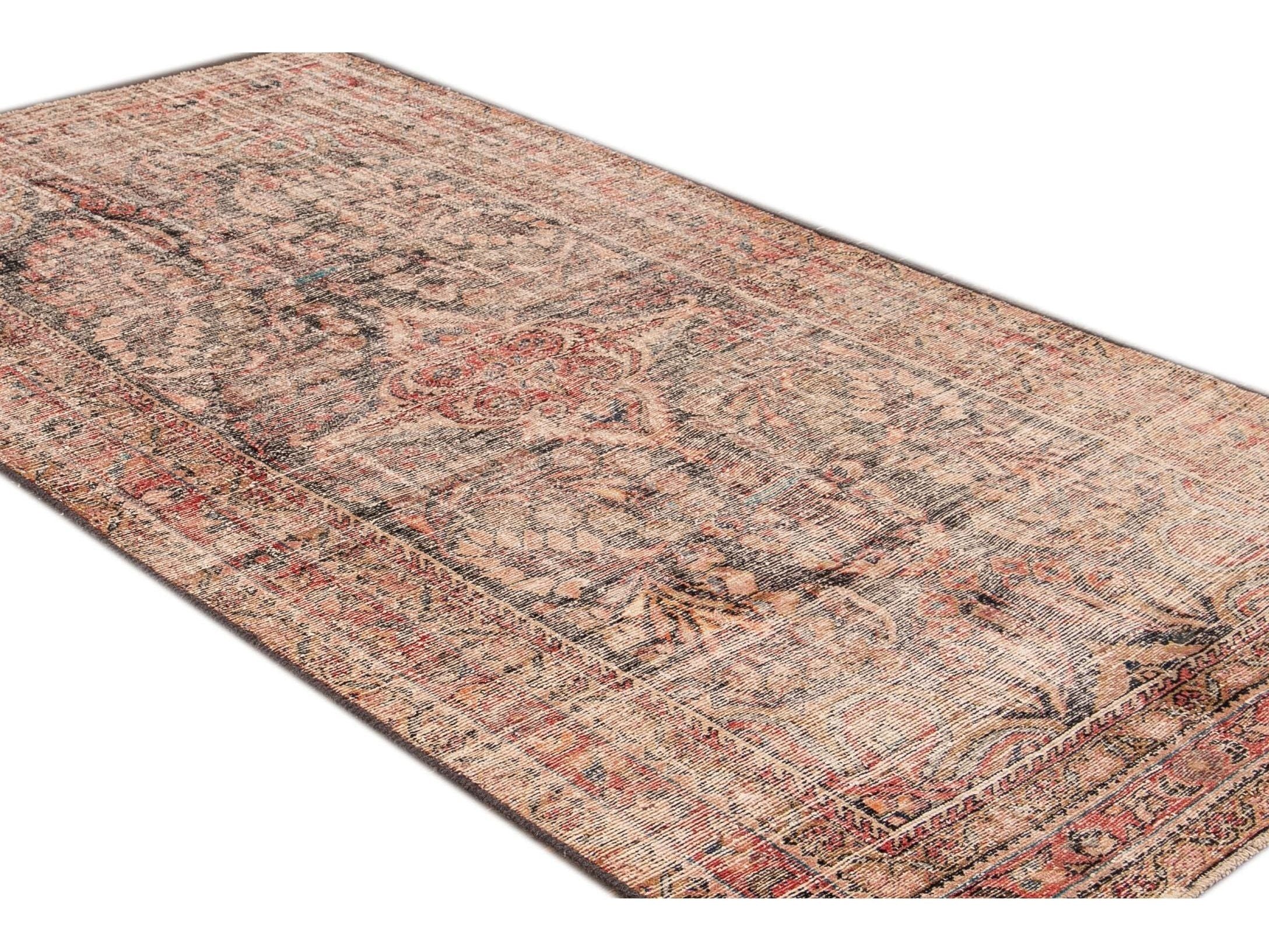 Vintage Distressed Handmade Multicolor Wool Runner