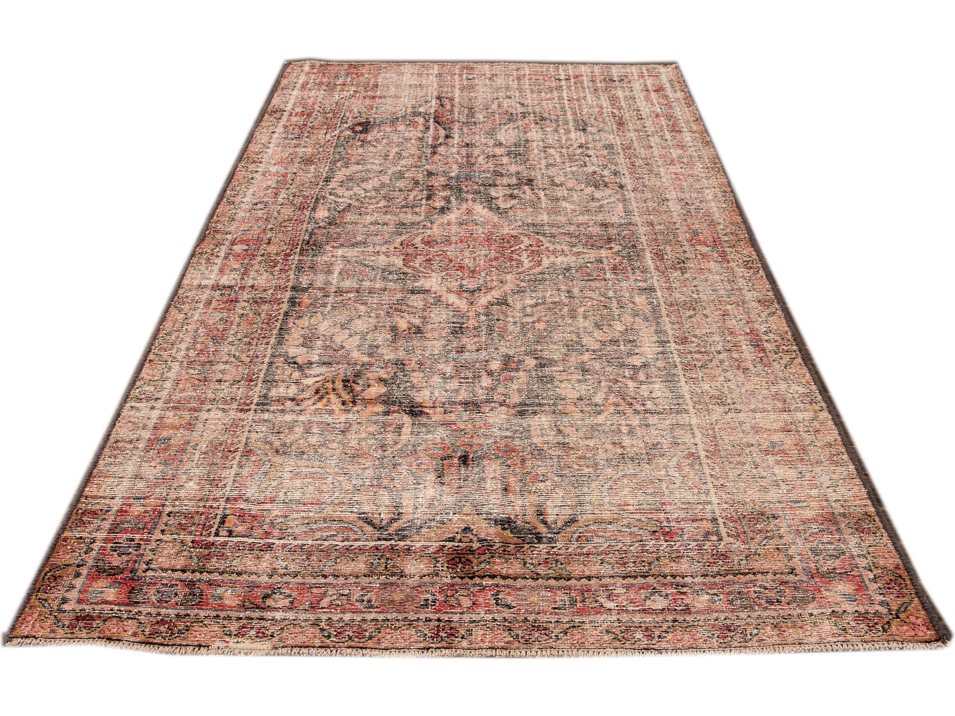 Vintage Distressed Handmade Multicolor Wool Runner