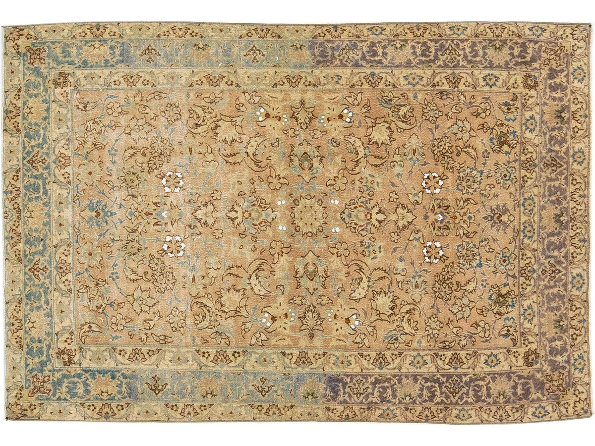Antique Kirman Wool Rug 3 X 5