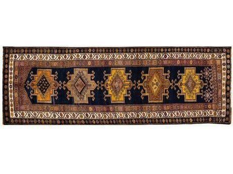 Vintage Azeri Wool Runner 4 X 10