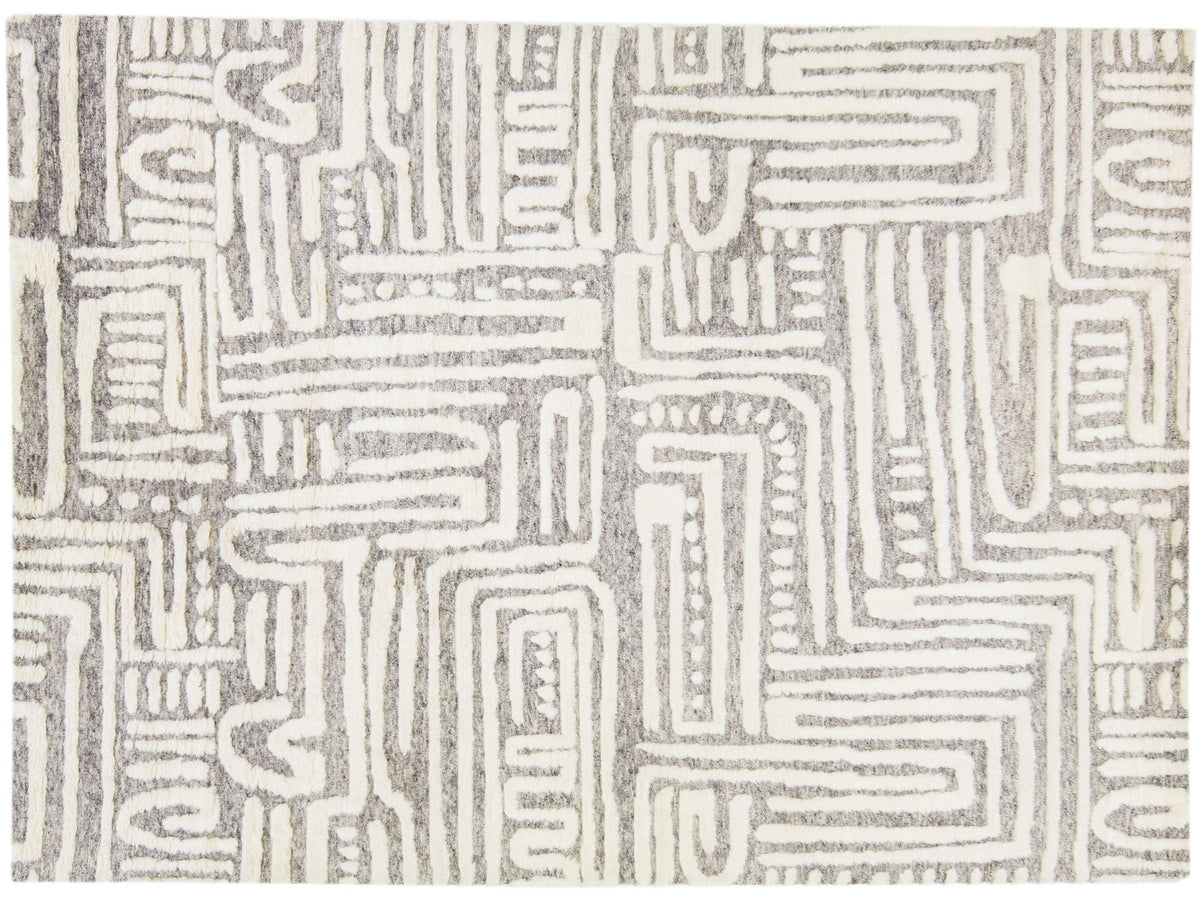 Modern Safi Wool Rug 9 X 12
