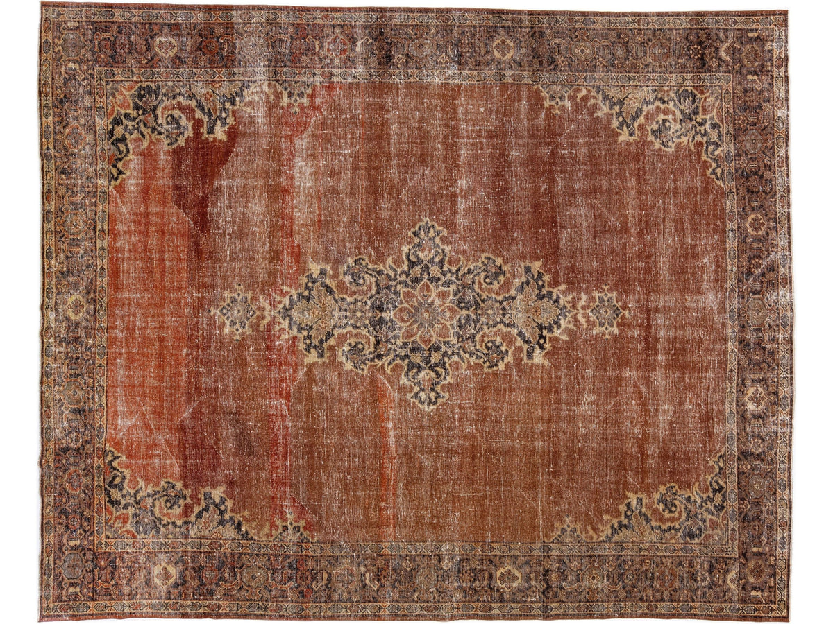 Antique Tabriz Wool Rug 10 X 12