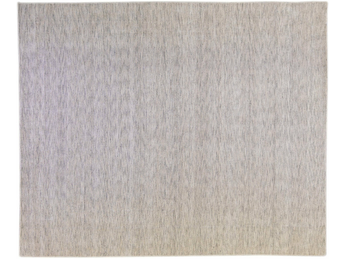 Modern Bamboo & Silk Groove Rug 12 X 15