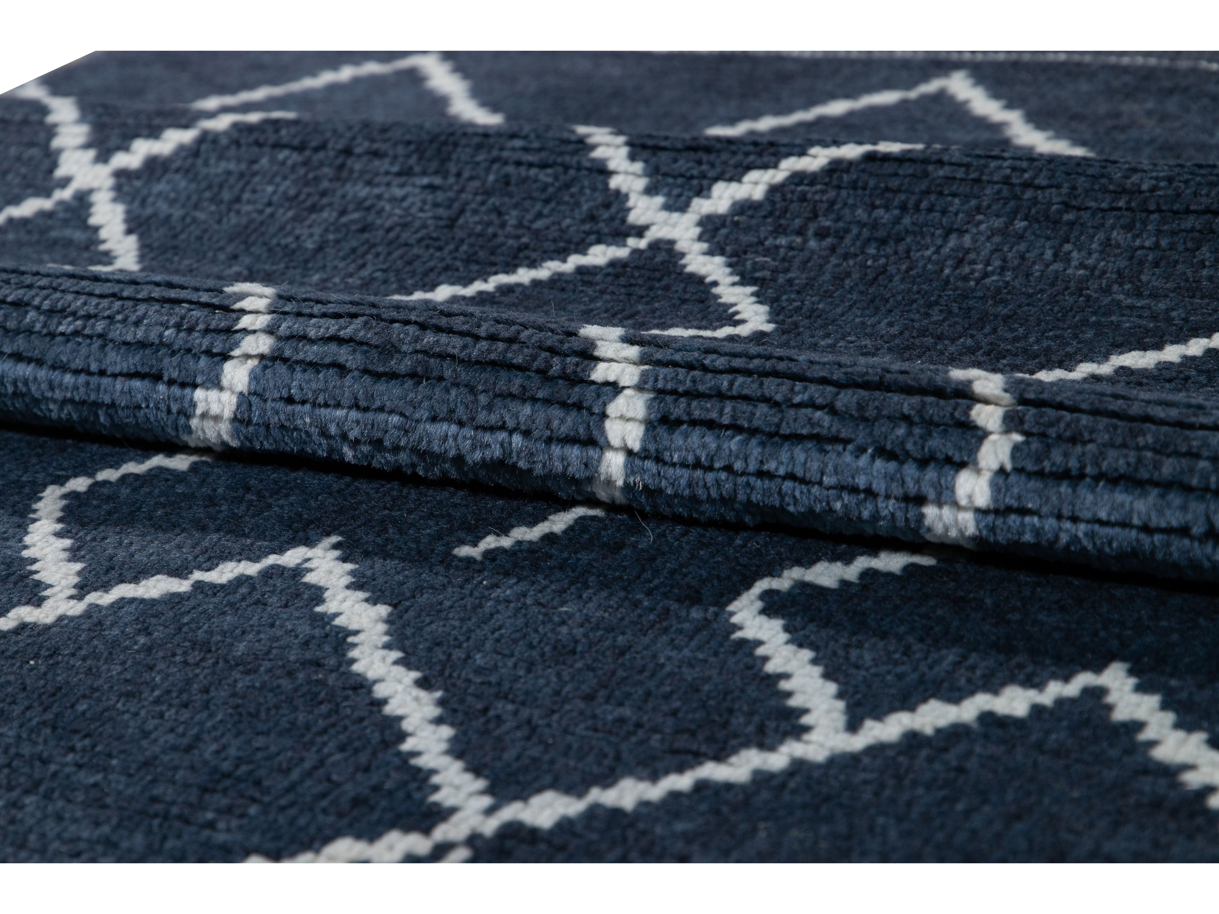 Modern Moroccan Wool Runner 3  X 12