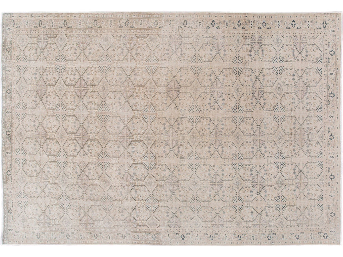 Vintage Turkish Wool Rug 9 X 14