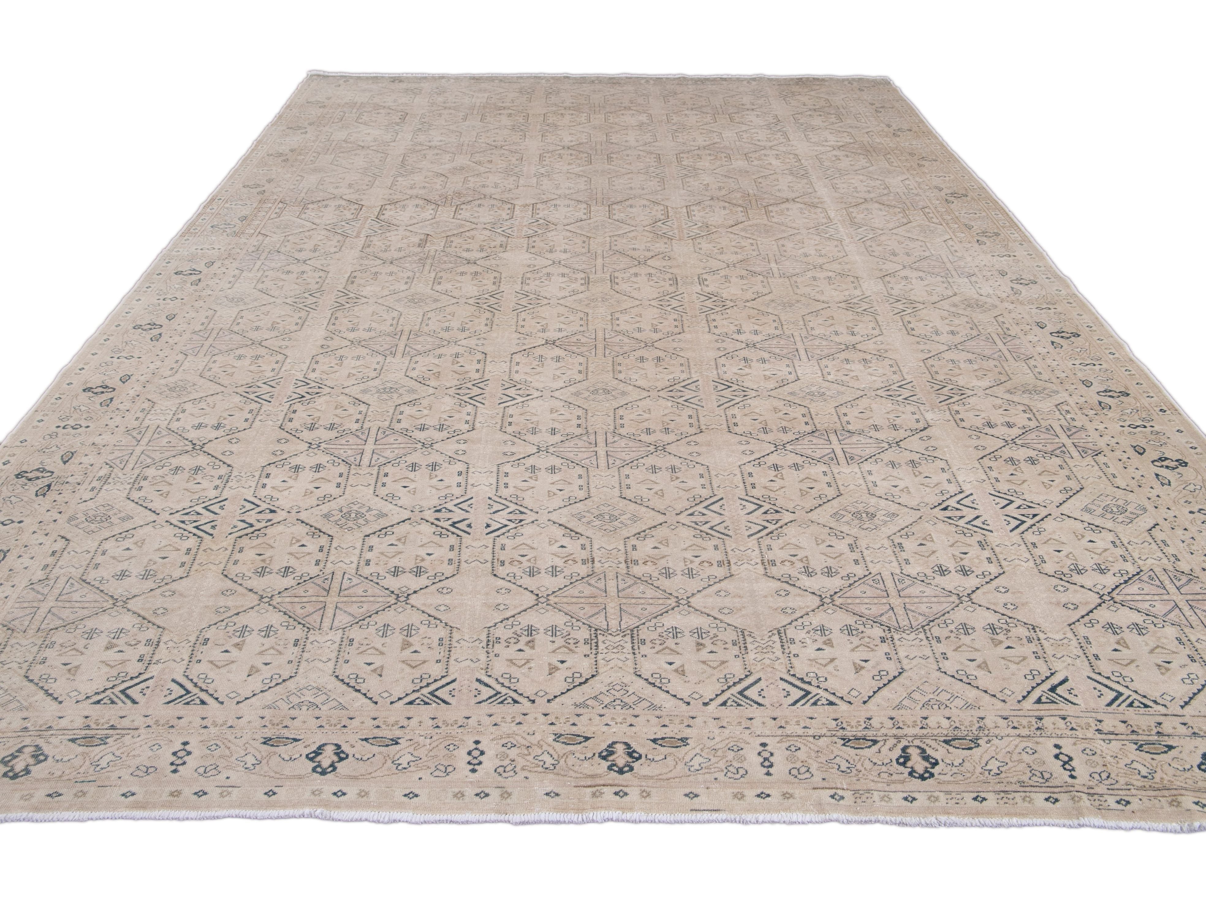 Vintage Turkish Wool Rug 9 X 14