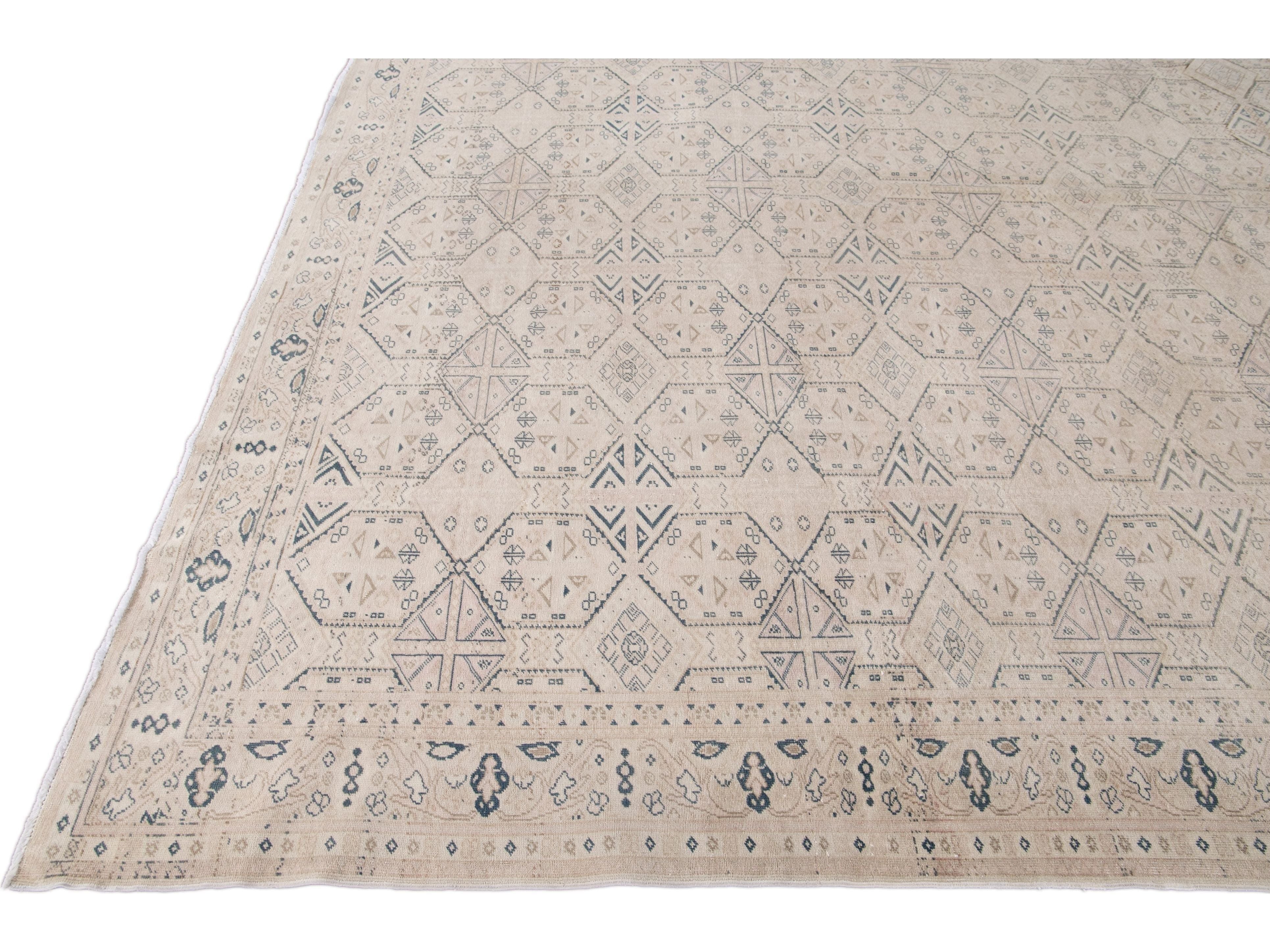 Vintage Turkish Wool Rug 9 X 14