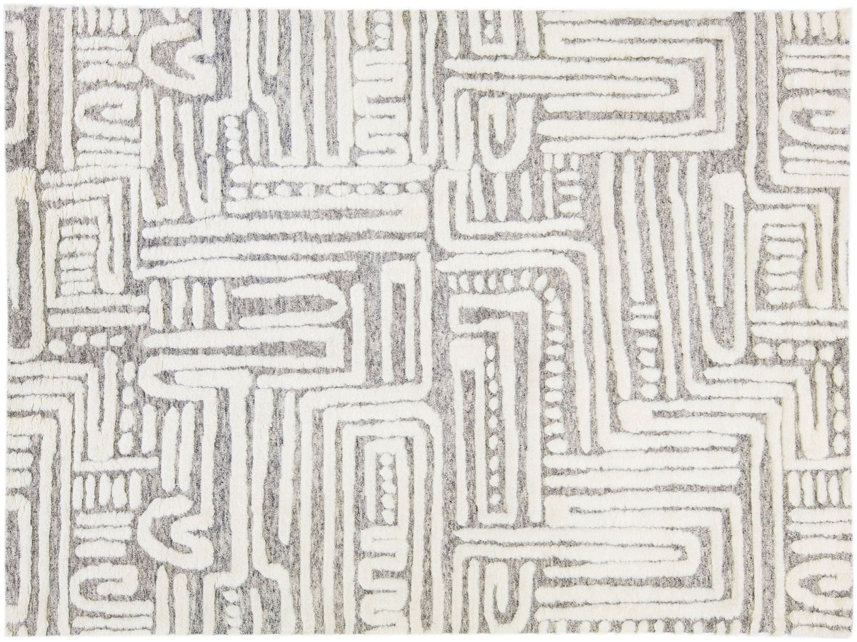 Modern Safi Wool Rug 9 X 12