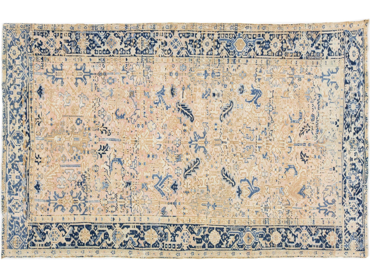 Antique Heriz Wool Rug 7 X 11