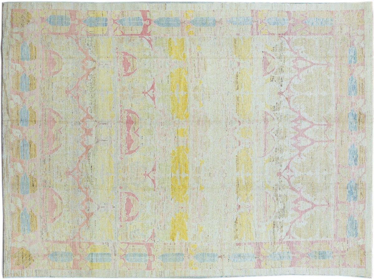 Modern Oushak Wool Rug 11 X 15
