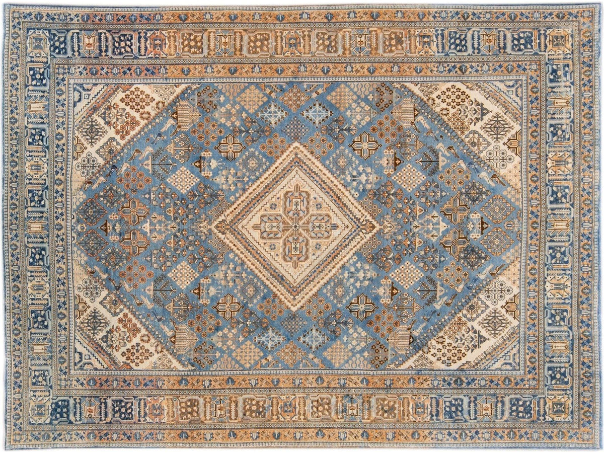 Antique Tabriz Wool Rug 9 X 12