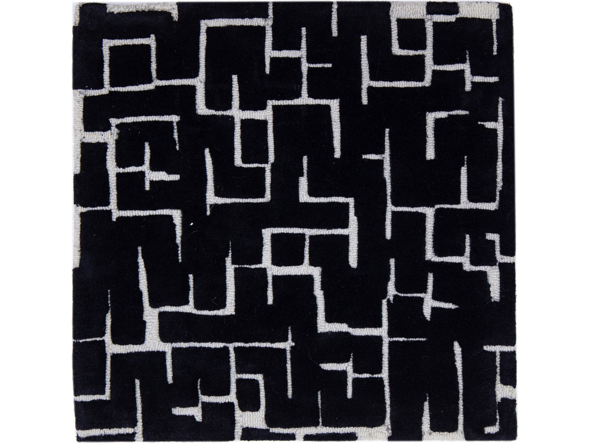 Modern Wool and Silk Custom Rug