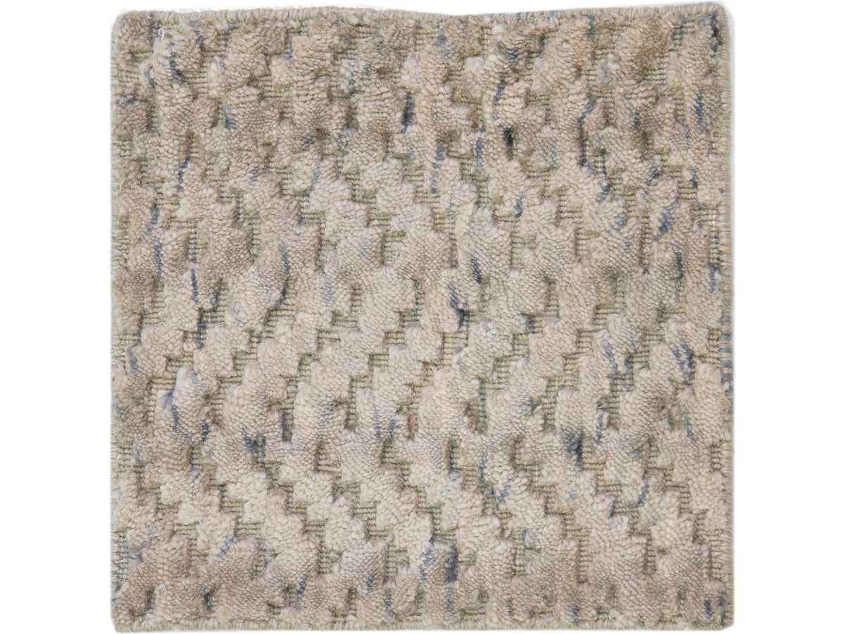 Modern Textured Wool and Silk Blend Custom Rug